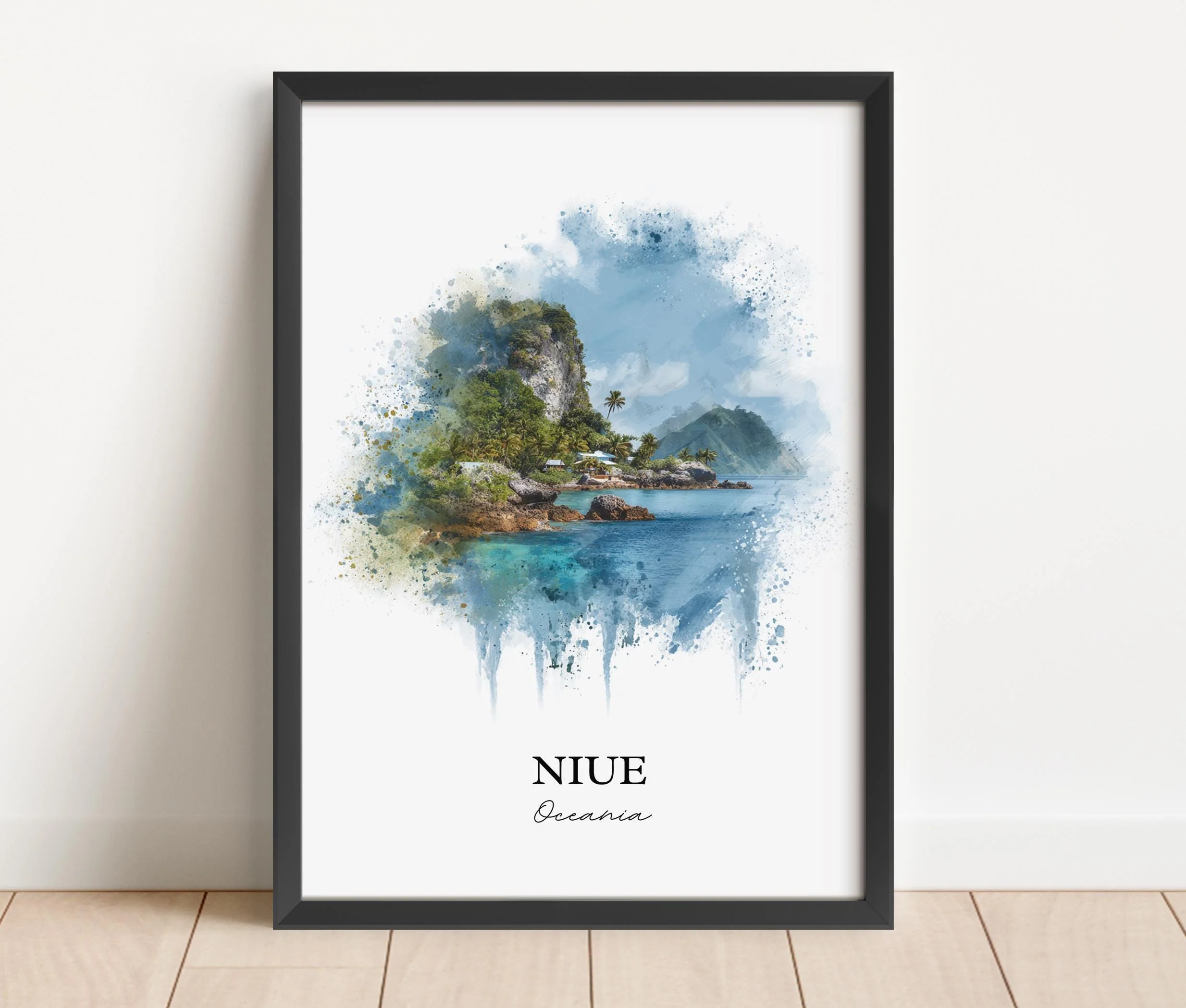 Niue, Niue – Watercolor Art Print - Image 6