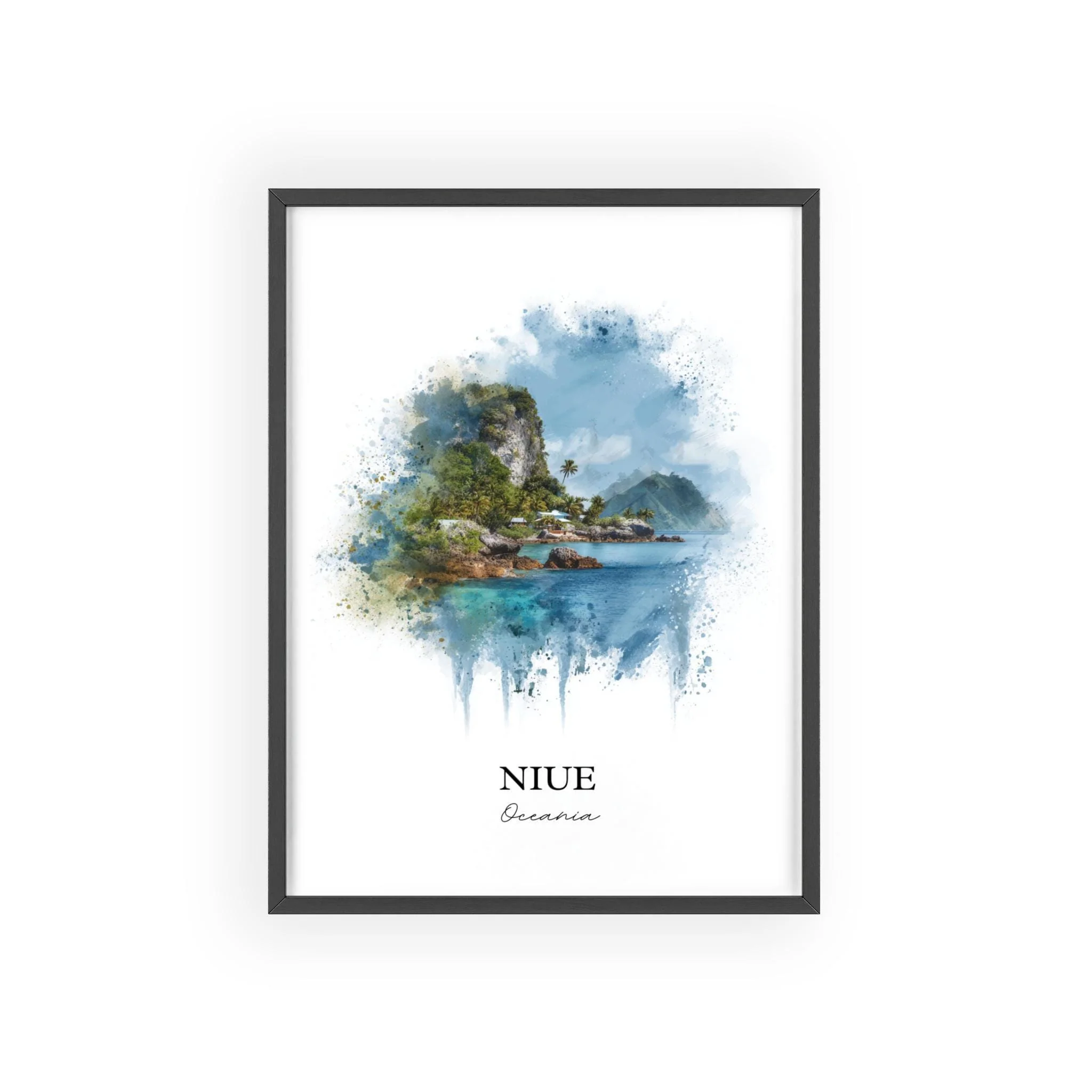 Niue, Niue – Watercolor Art Print - Image 7