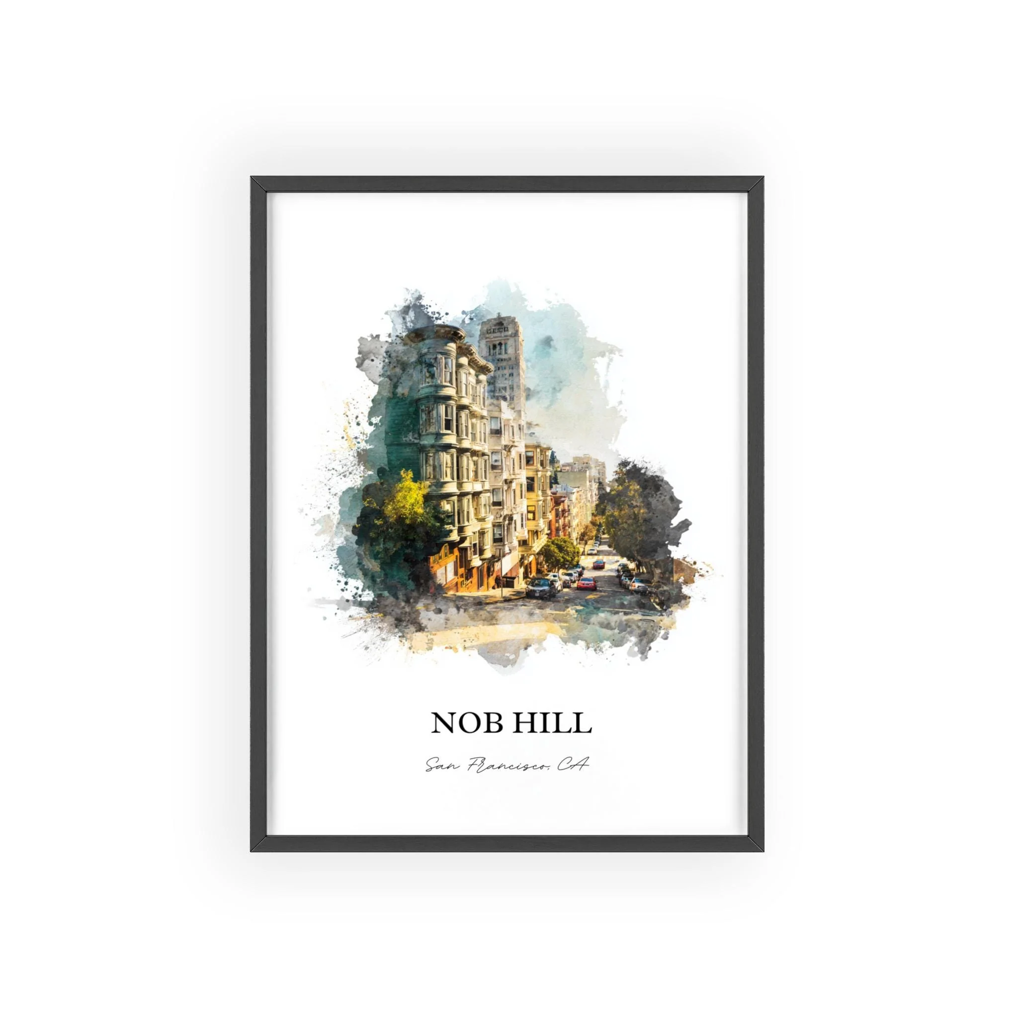 Nob Hill, California – Watercolor Art Print - Image 9