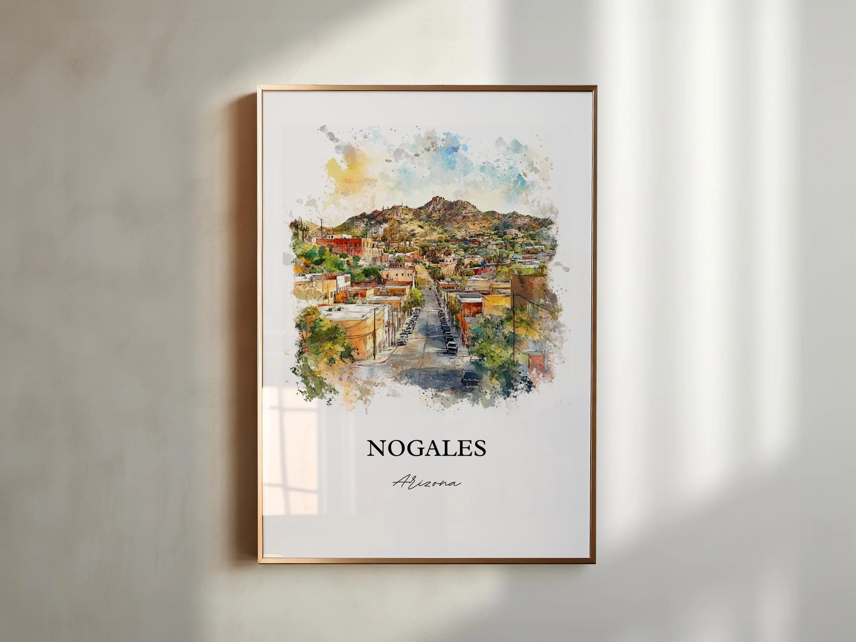 Nogales, Arizona – Watercolor Art Print - Image 3