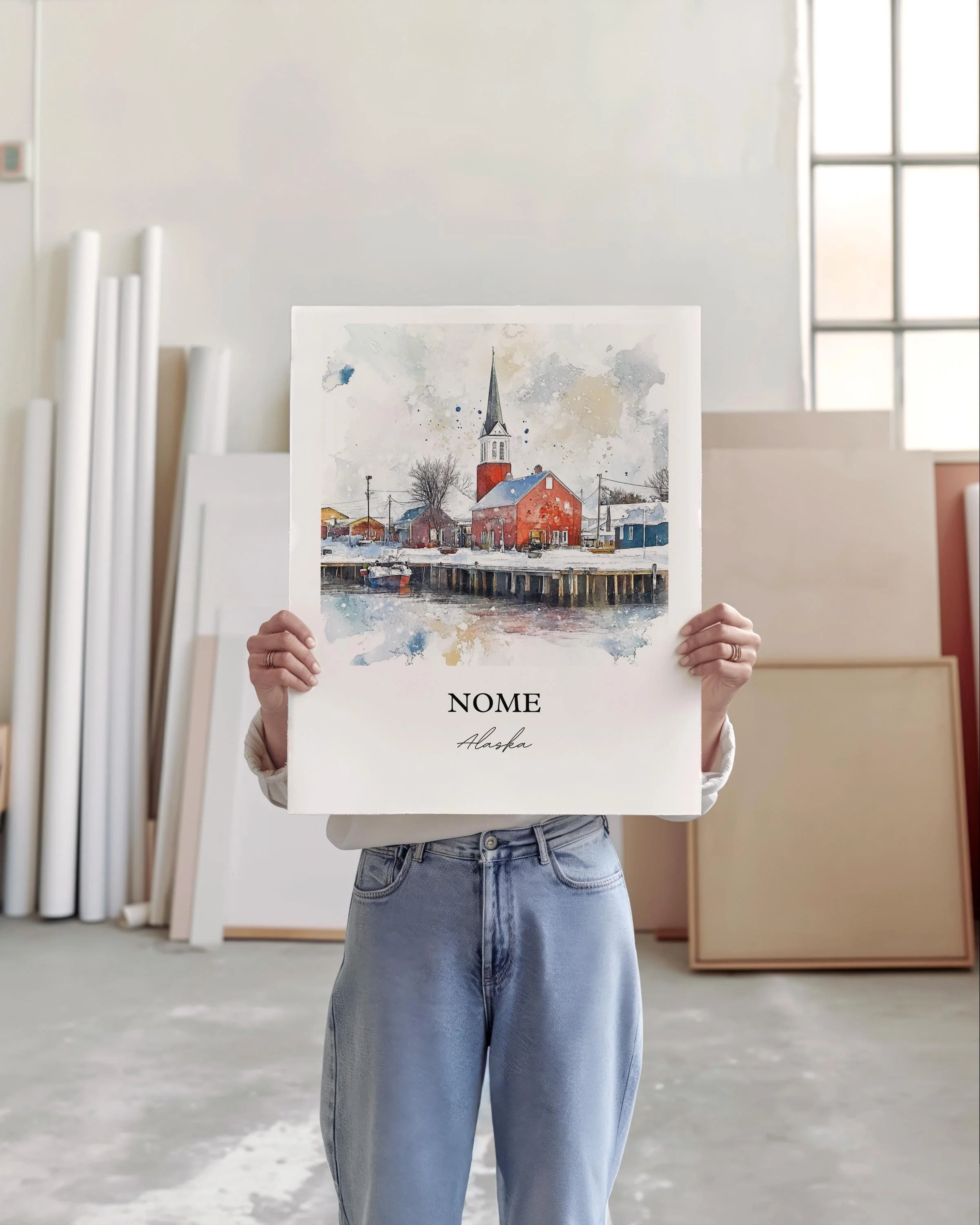 Nome, Alaska Watercolor Art Print - Image 5