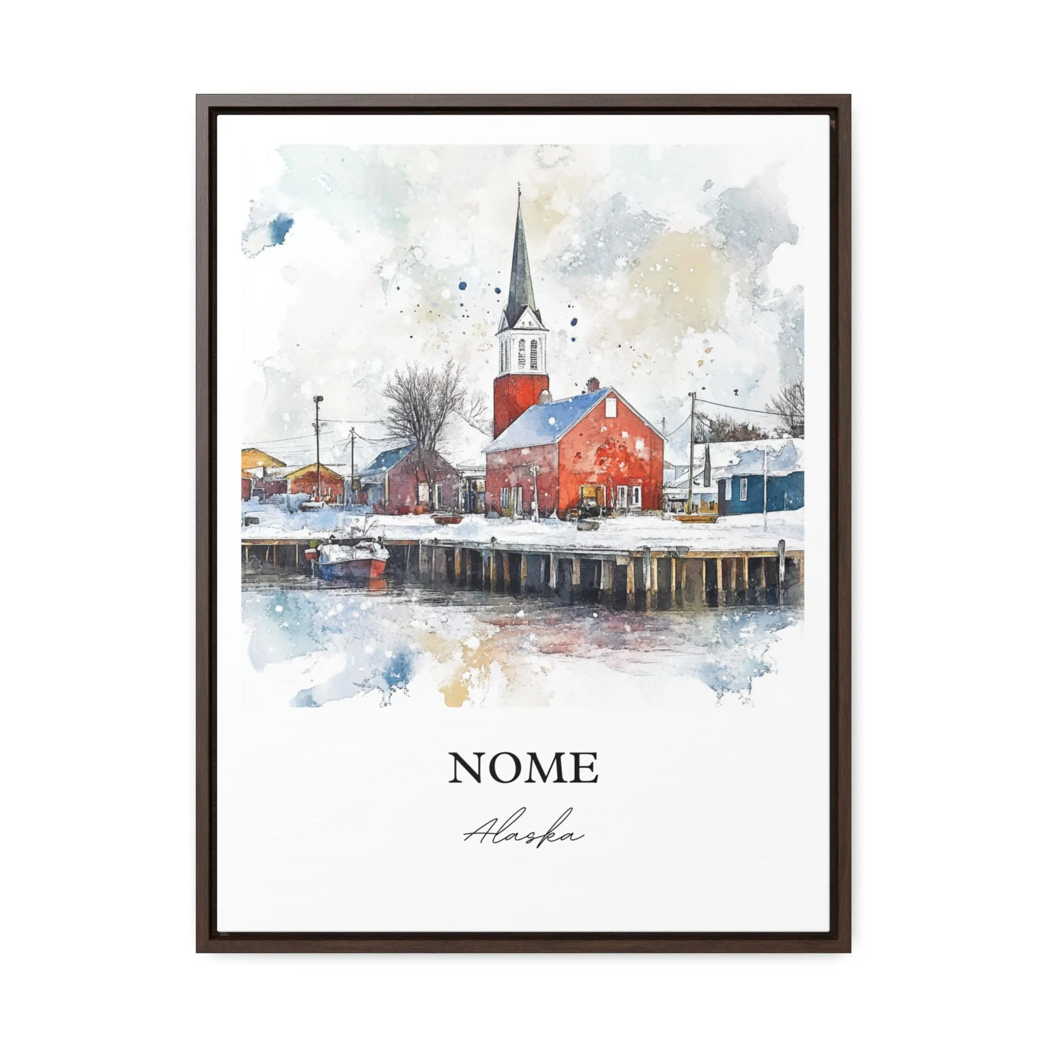 Nome, Alaska Watercolor Art Print - Image 7