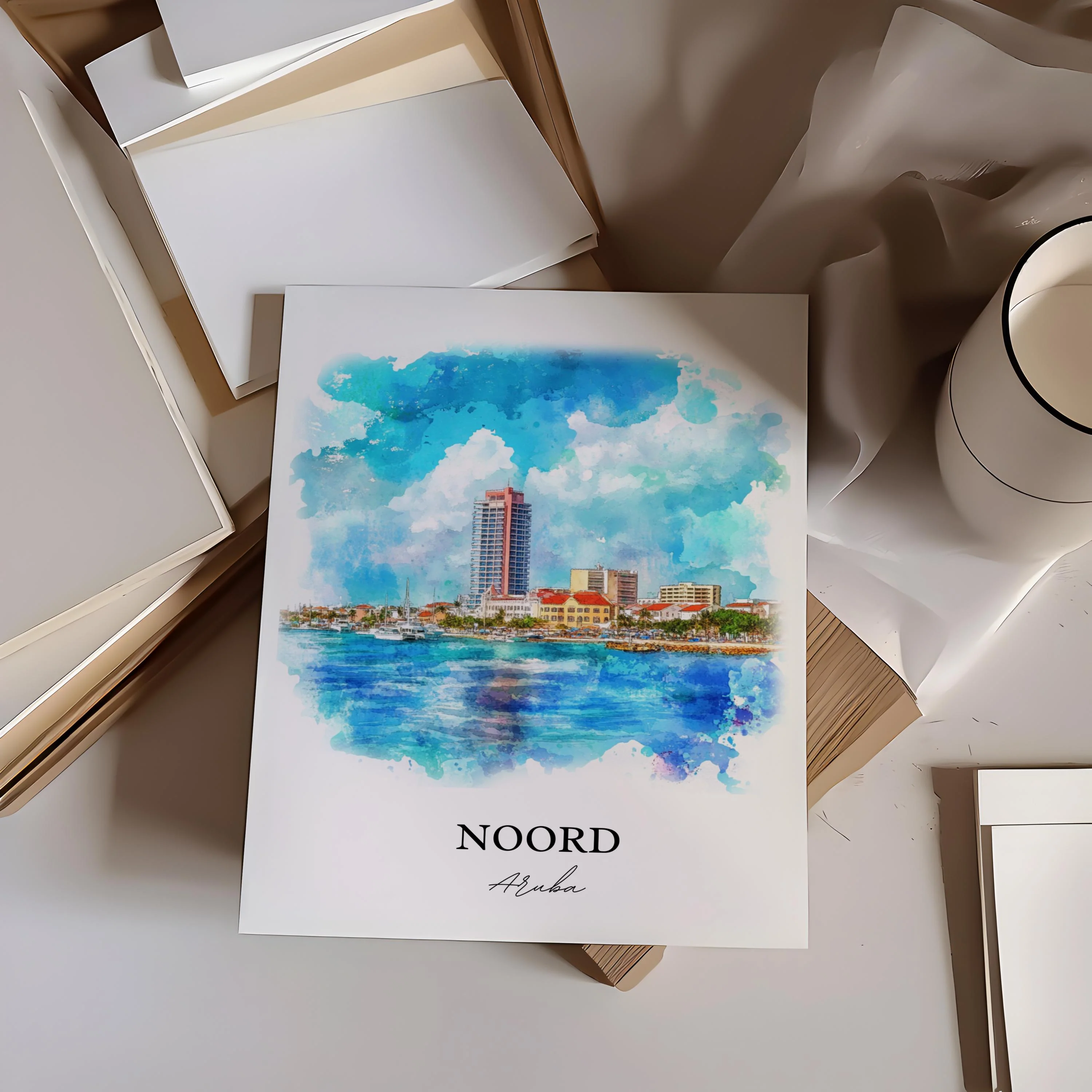 Noord, Aruba – Watercolor Art Print - Image 6