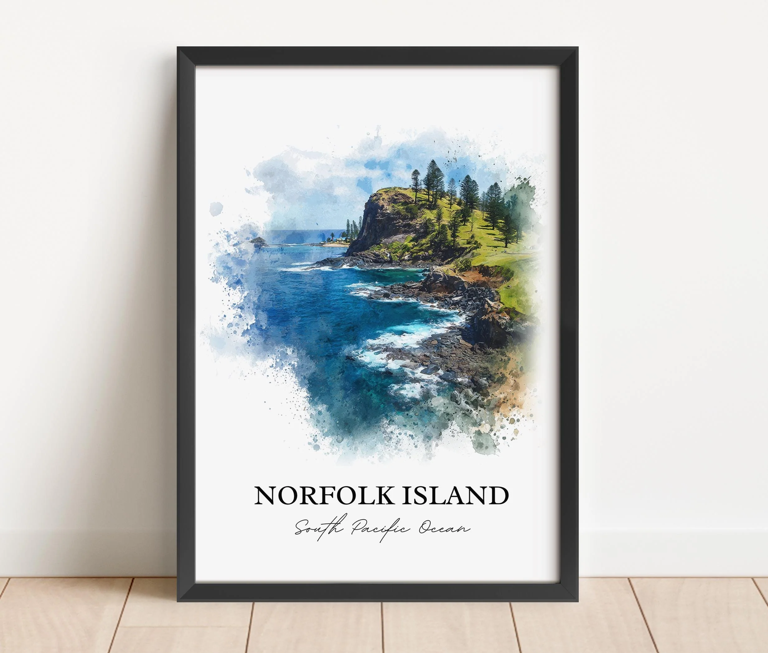 Norfolk Island, Oceania – Watercolor Art Print - Image 5