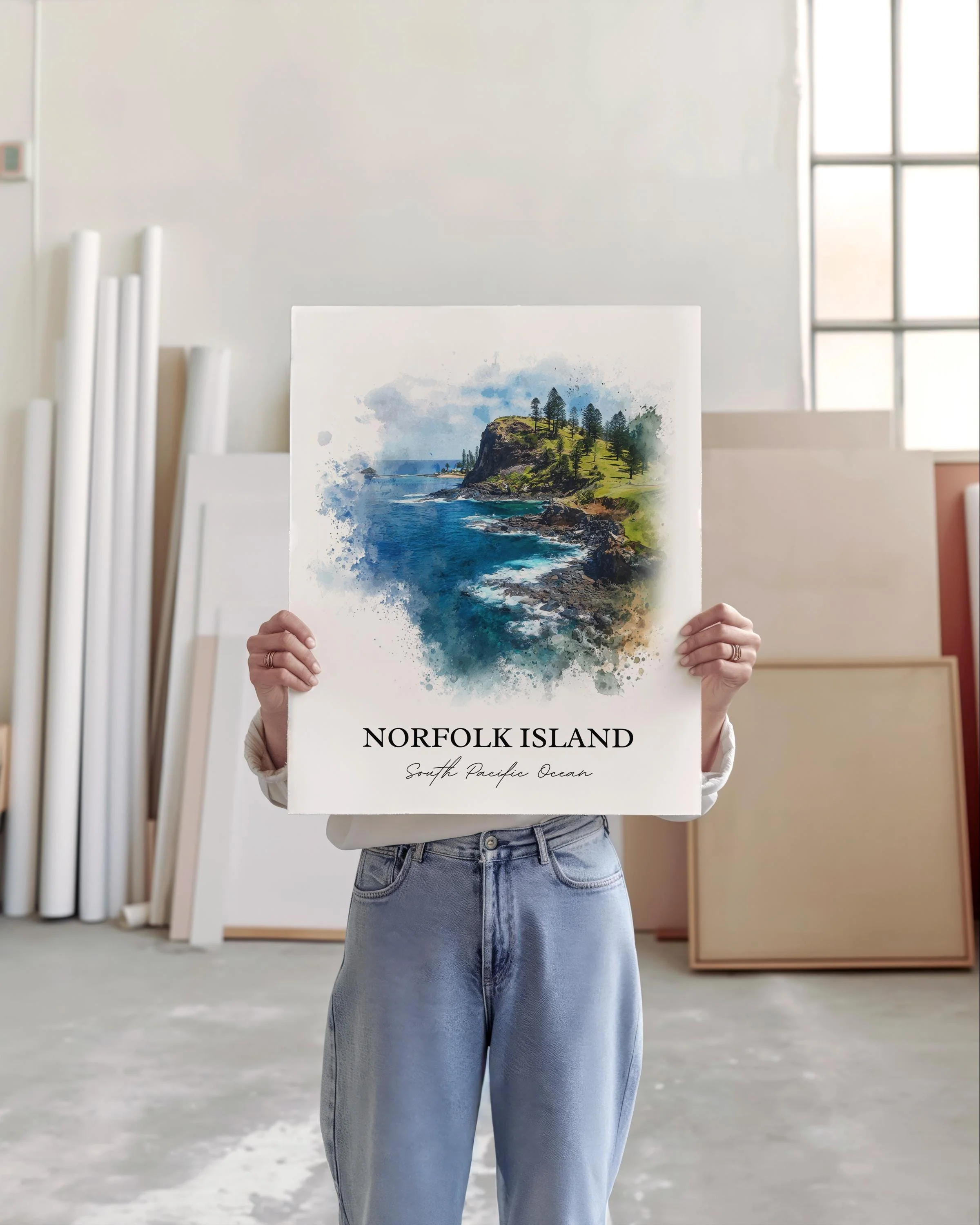 Norfolk Island, Oceania – Watercolor Art Print - Image 6