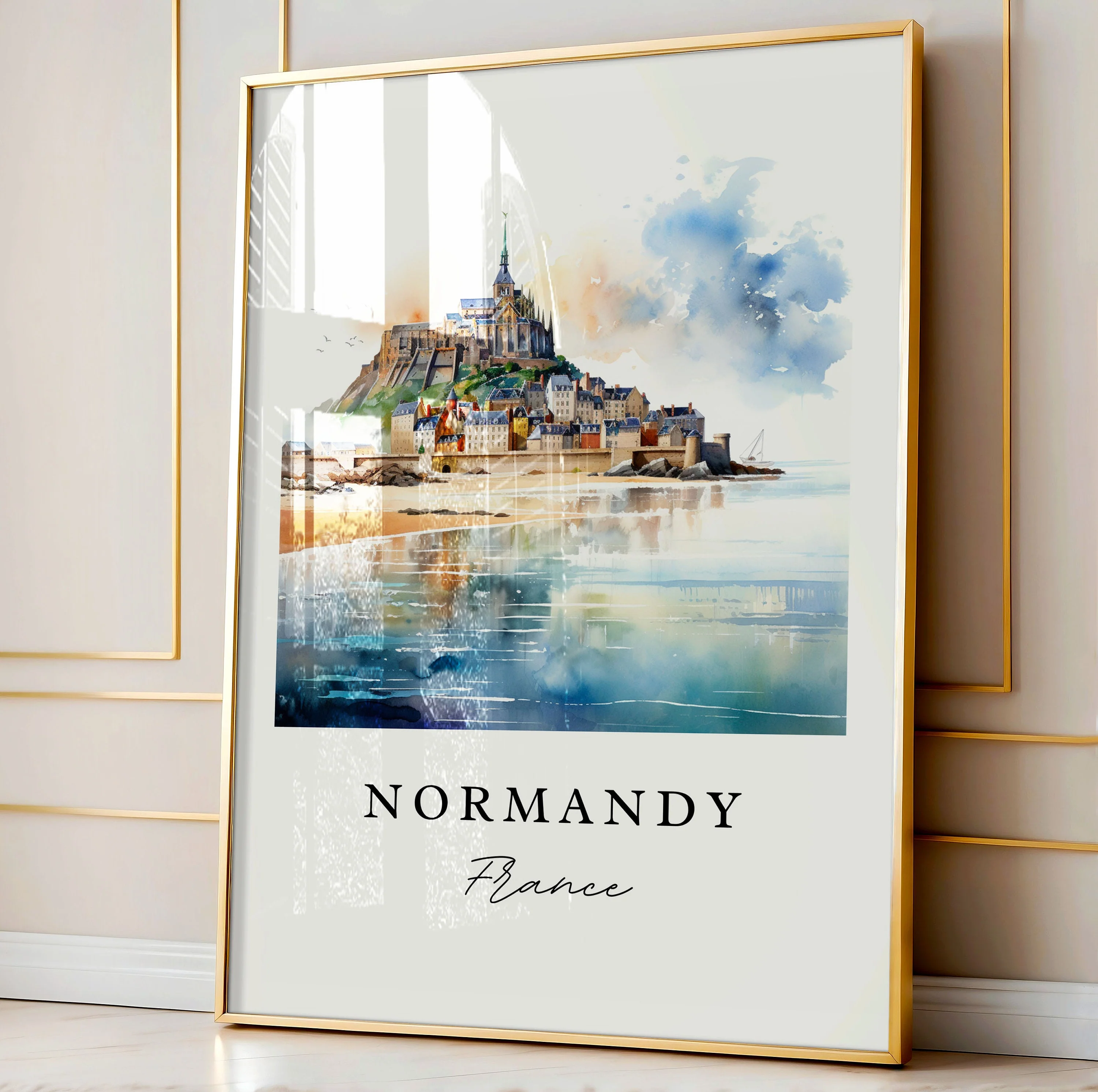 Normandy, France – Watercolor Art Print - Image 4