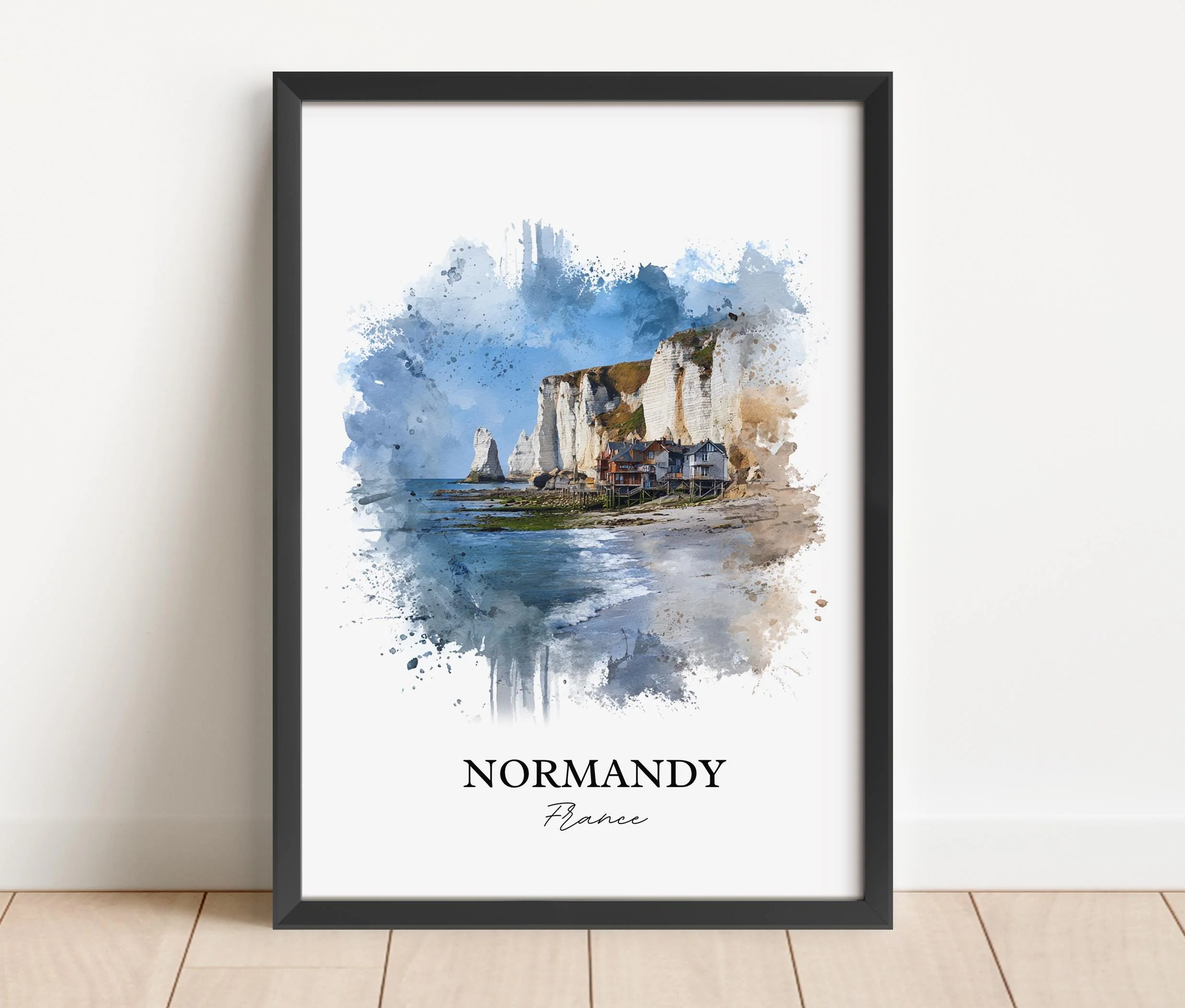 Normandy, France – Watercolor Art Print - Image 3