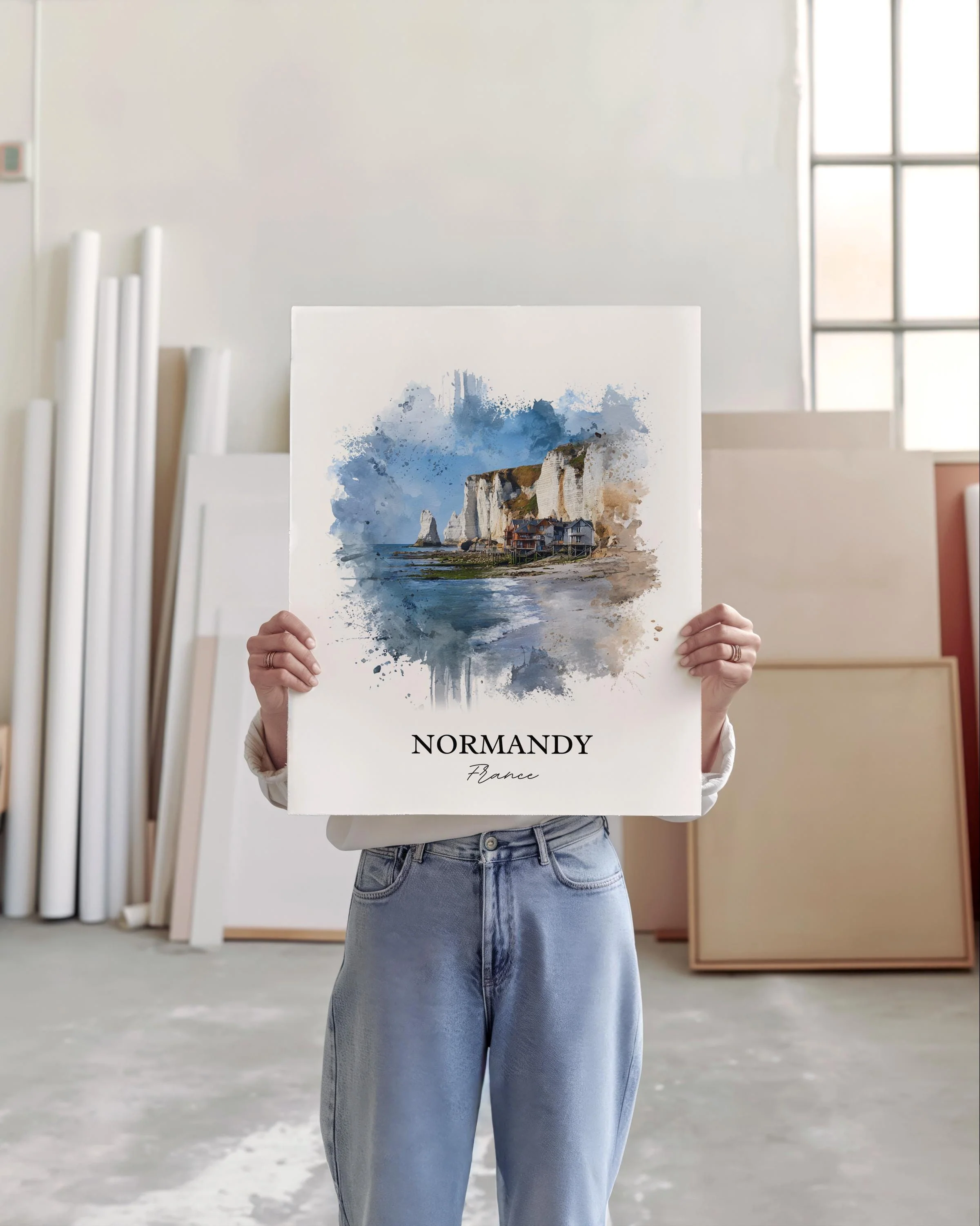 Normandy, France – Watercolor Art Print - Image 4