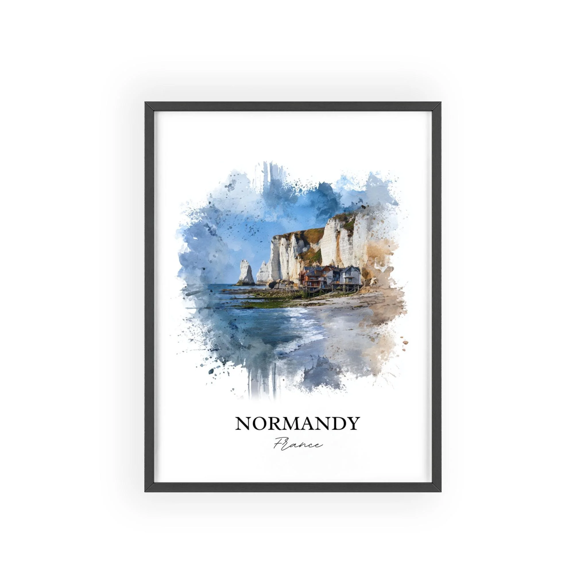 Normandy, France – Watercolor Art Print - Image 7