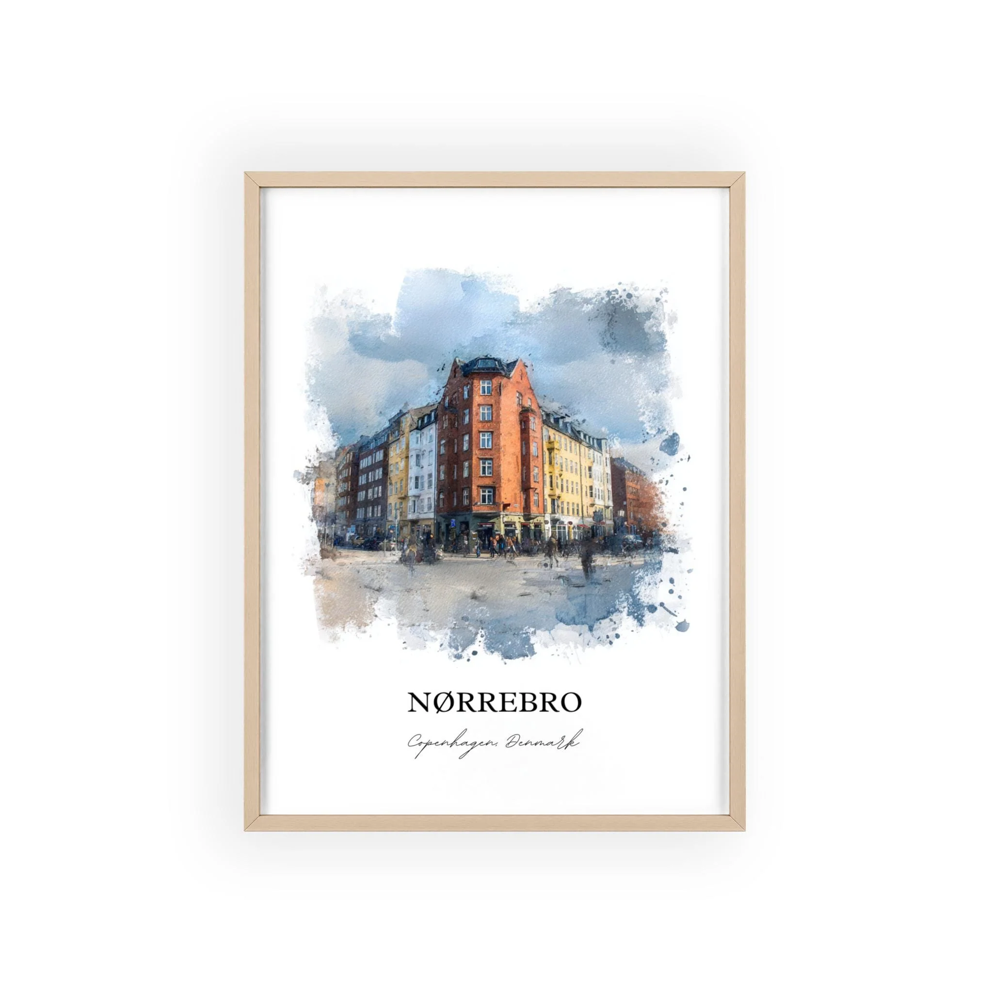 Nørrebro, Denmark – Watercolor Art Print - Image 12