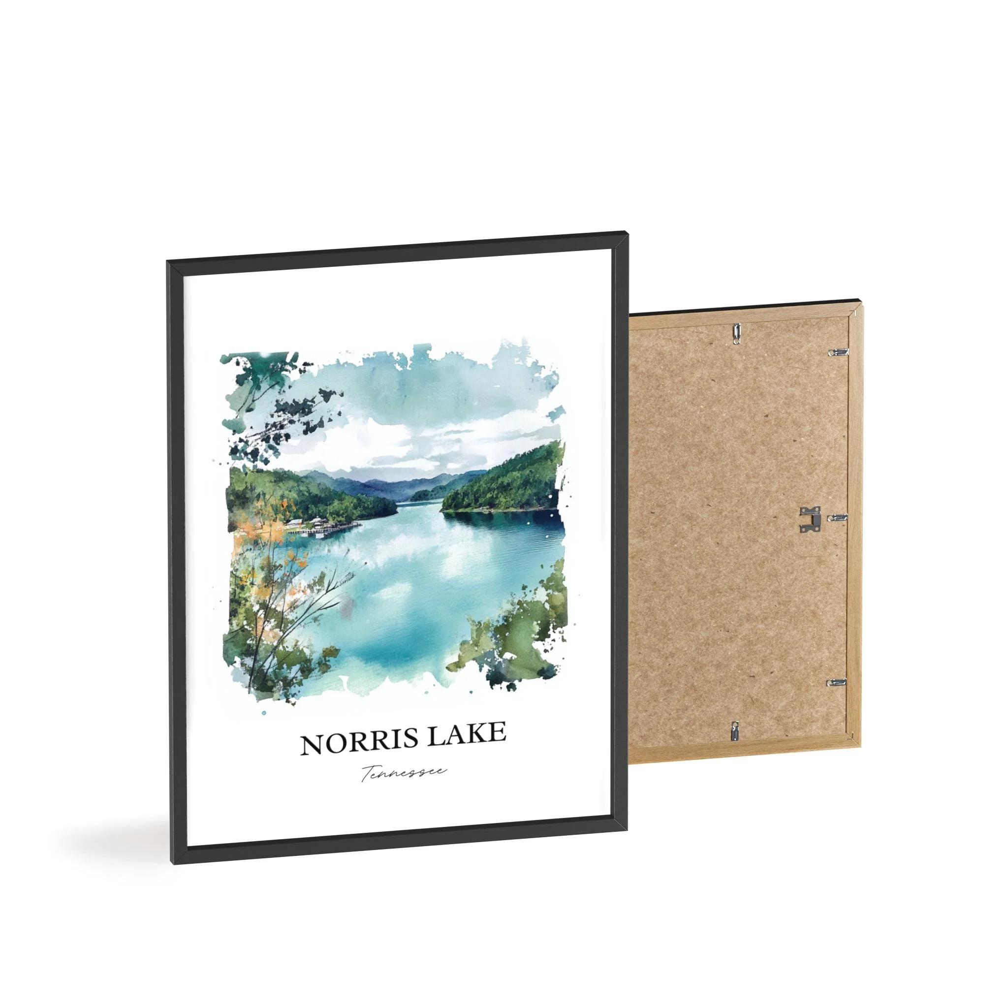 Norris Lake, Tennessee, USA – Watercolor Art Print - Image 8