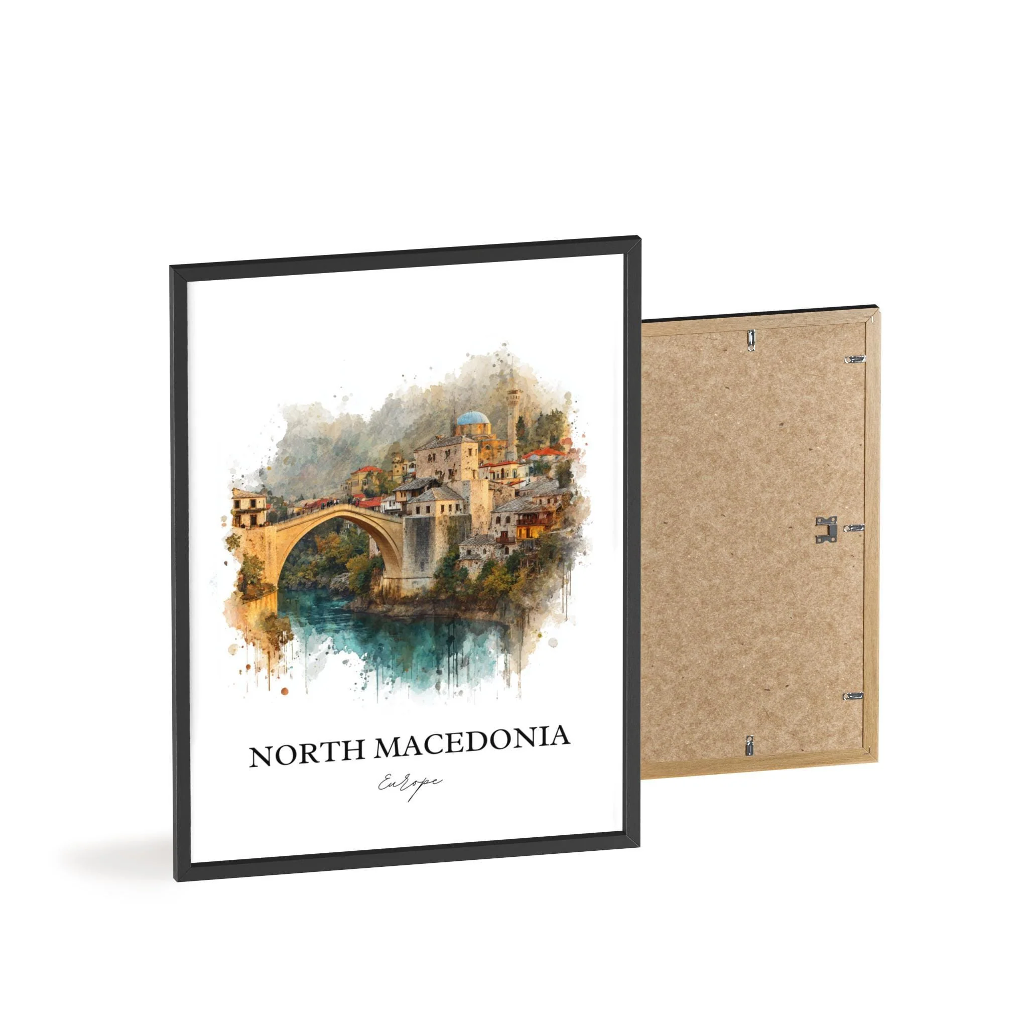 North Macedonia, Macedonia – Watercolor Art Print - Image 8