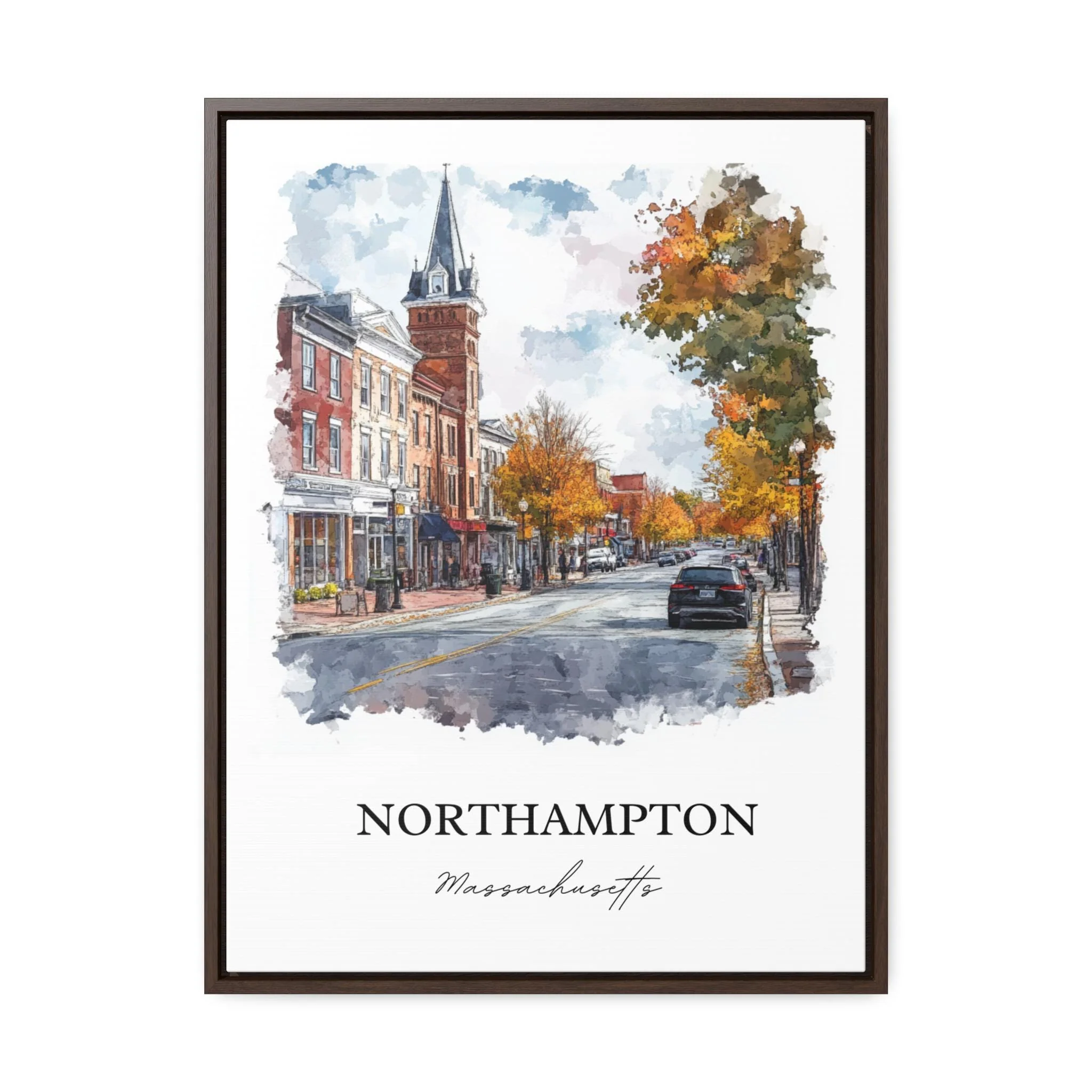 Northampton, Massachusetts – Watercolor Art Print - Image 7
