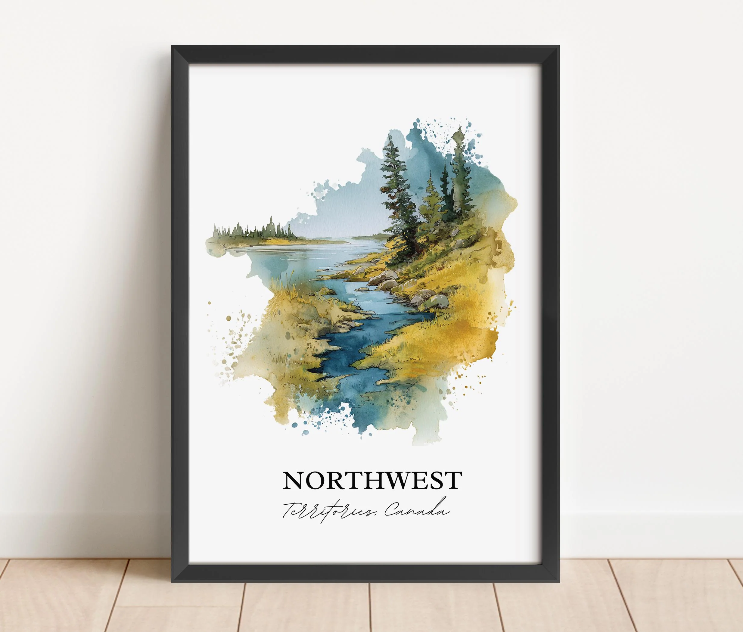 Yellowknife, Canada – Watercolor Art Print - Image 4