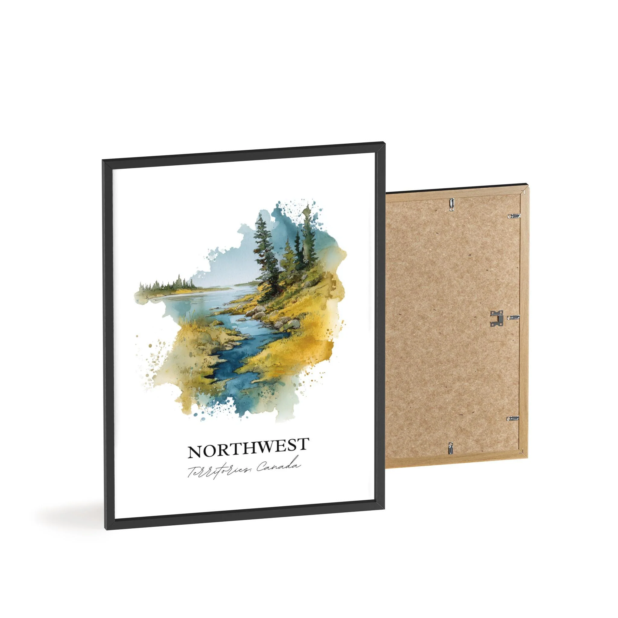 Yellowknife, Canada – Watercolor Art Print - Image 8