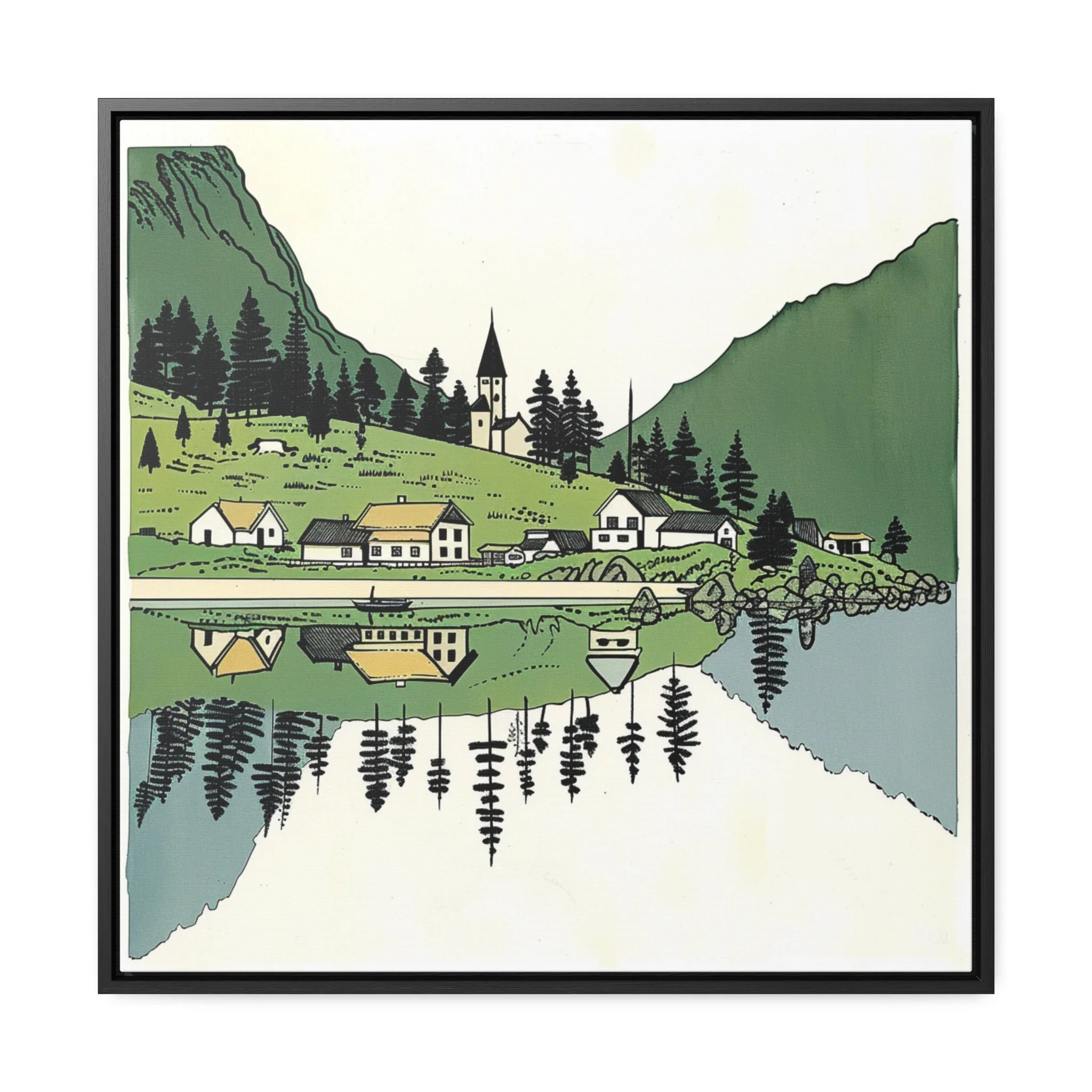 Norway, Norway – Watercolor Art Print - Image 4