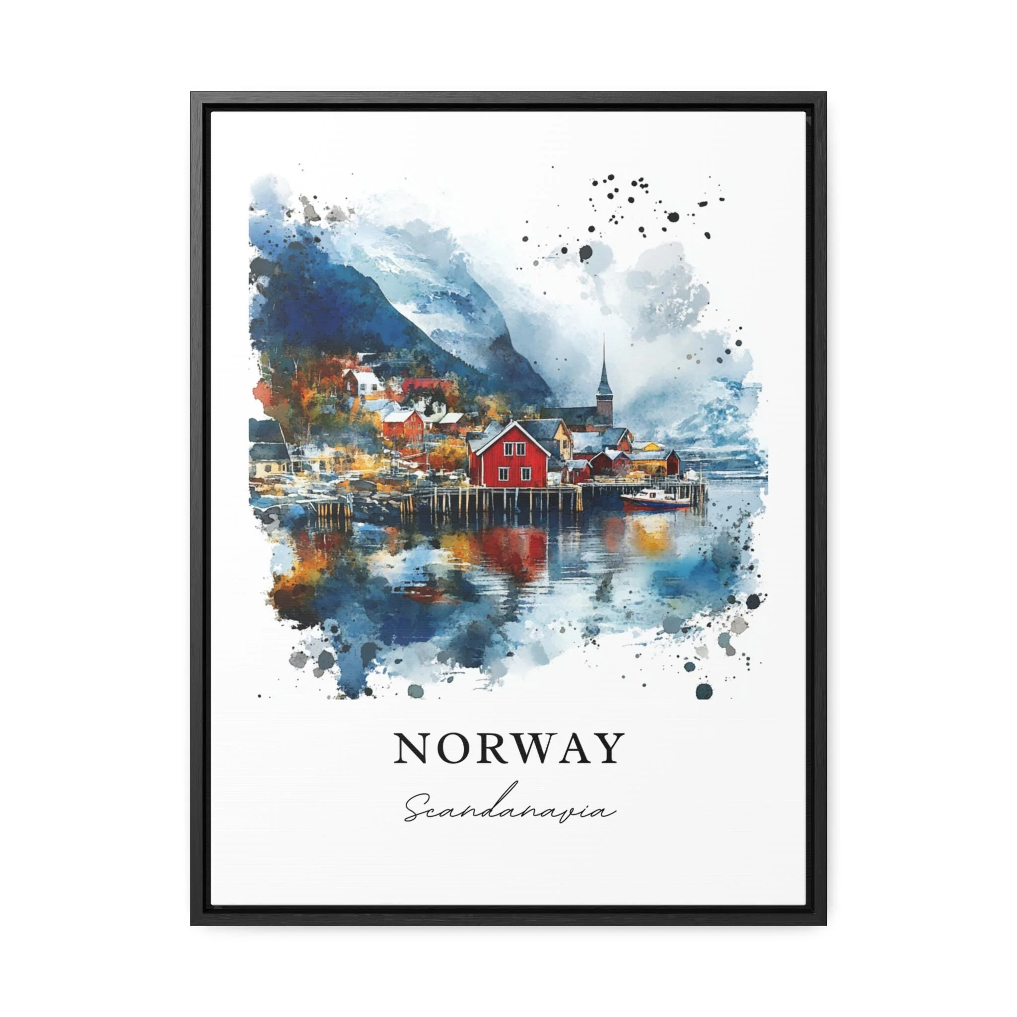 Norway, Scandinavia – Watercolor Art Print - Image 5