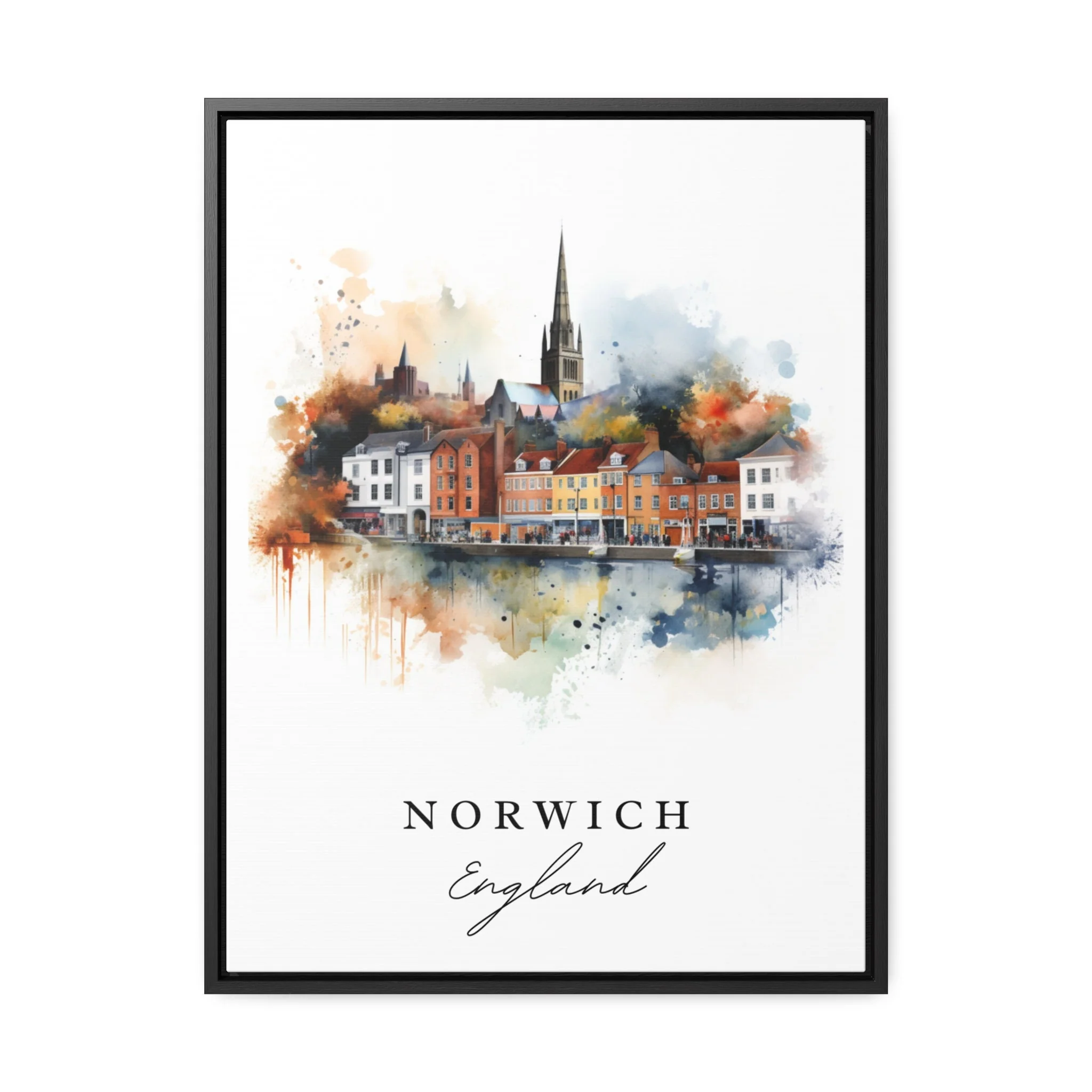 Norwich, England – Watercolor Art Print - Image 6