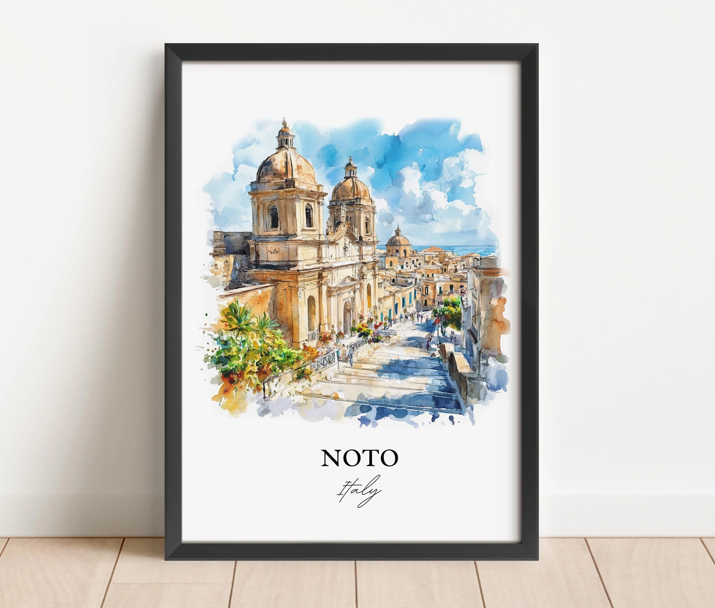 Noto, Italy – Watercolor Art Print - Image 6