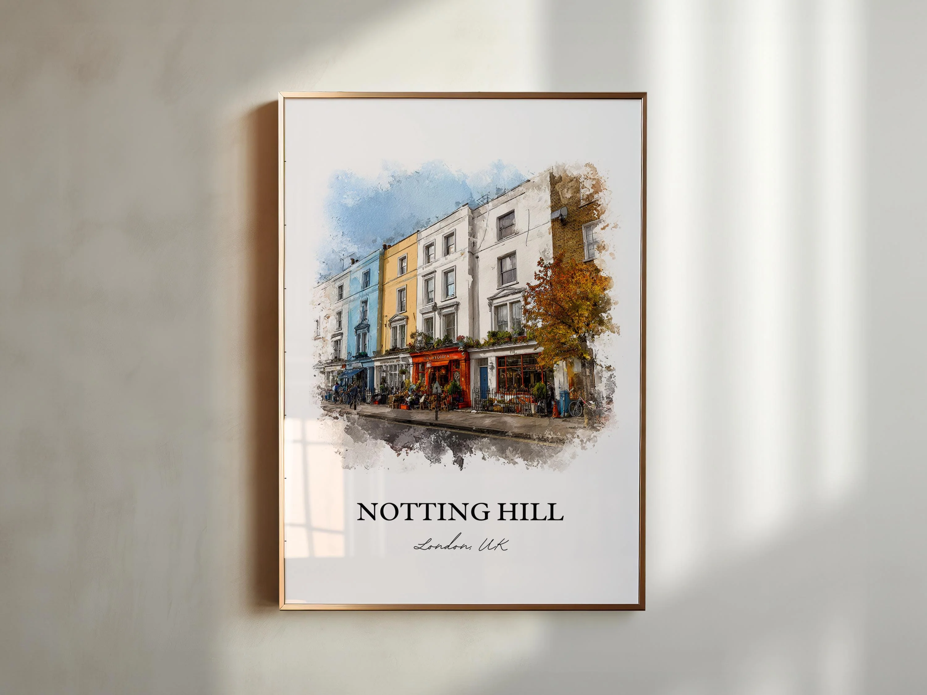 Notting Hill, London – Watercolor Art Print - Image 4