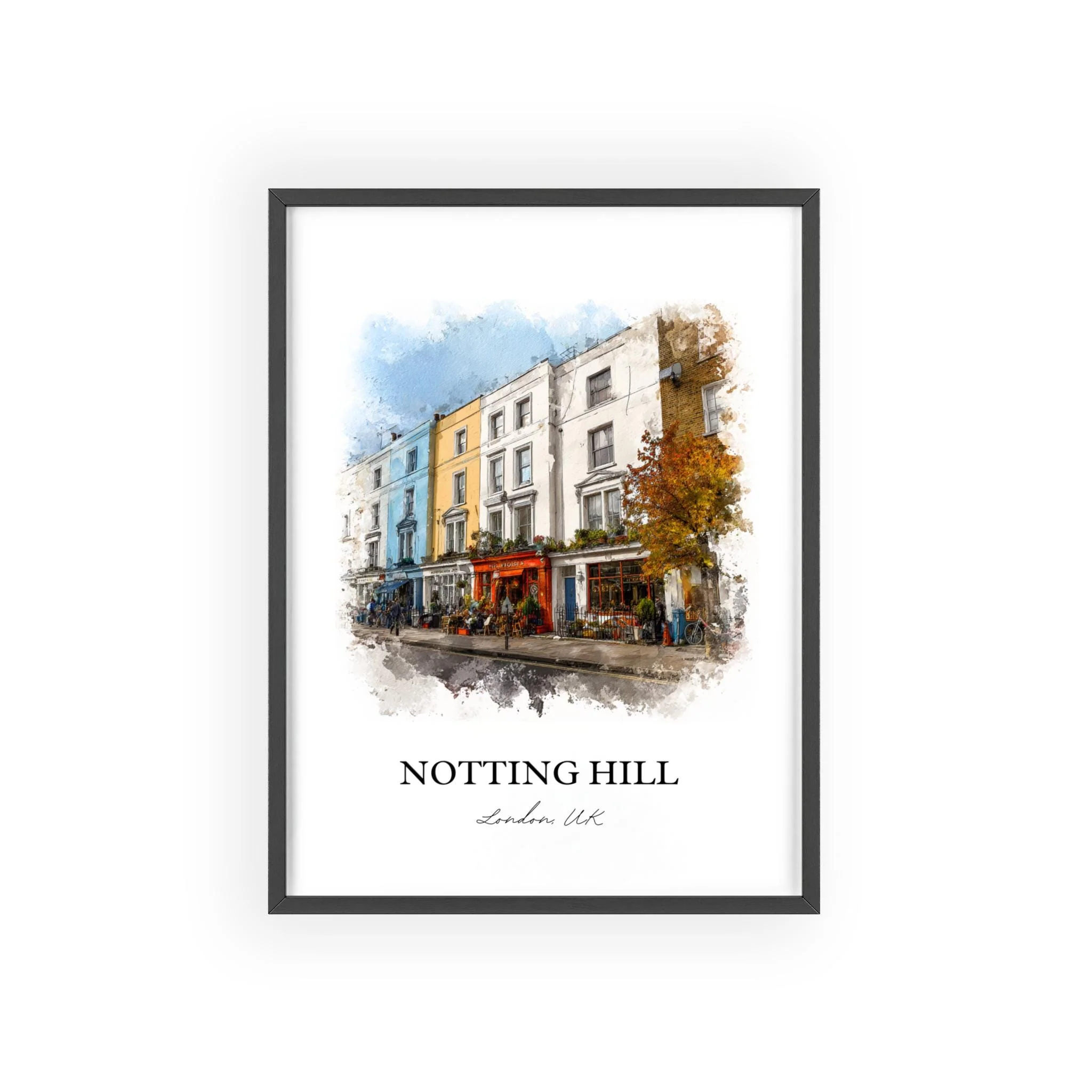 Notting Hill, London – Watercolor Art Print - Image 9