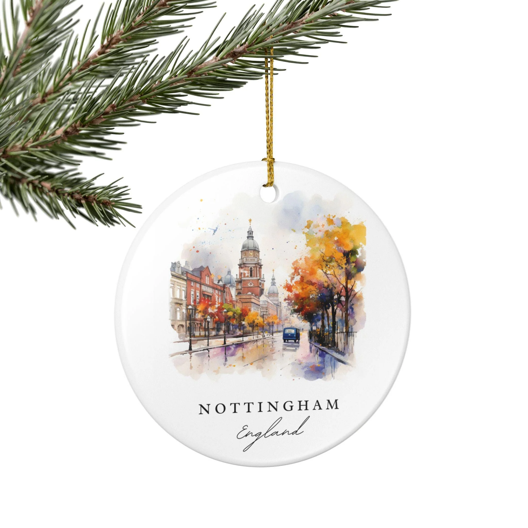 Nottingham Ornament: Unique Nottingham Souvenir, England Xmas Decor, and Authentic Nottingham England Gift - Image 5