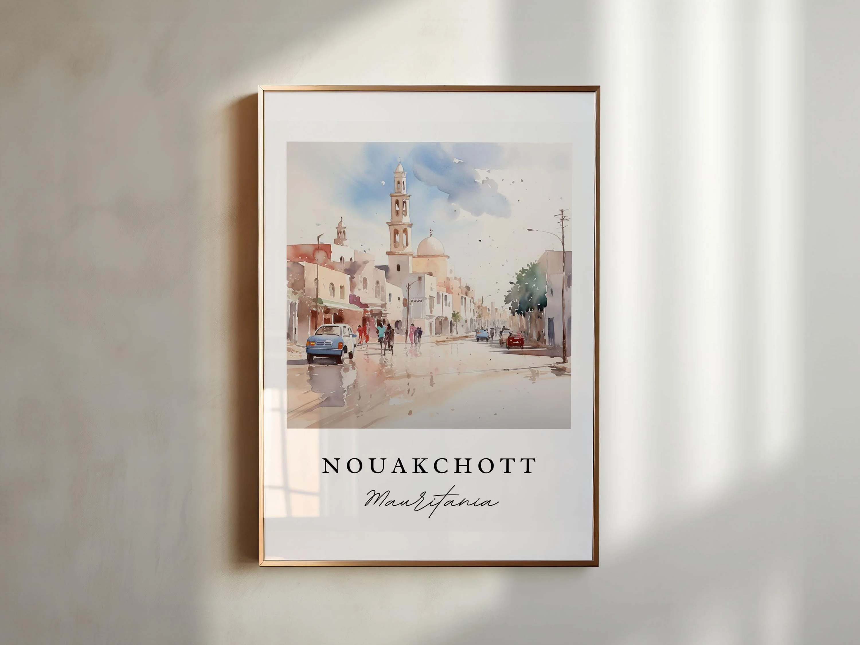 Nouakchott, Mauritania – Watercolor Art Print - Image 4