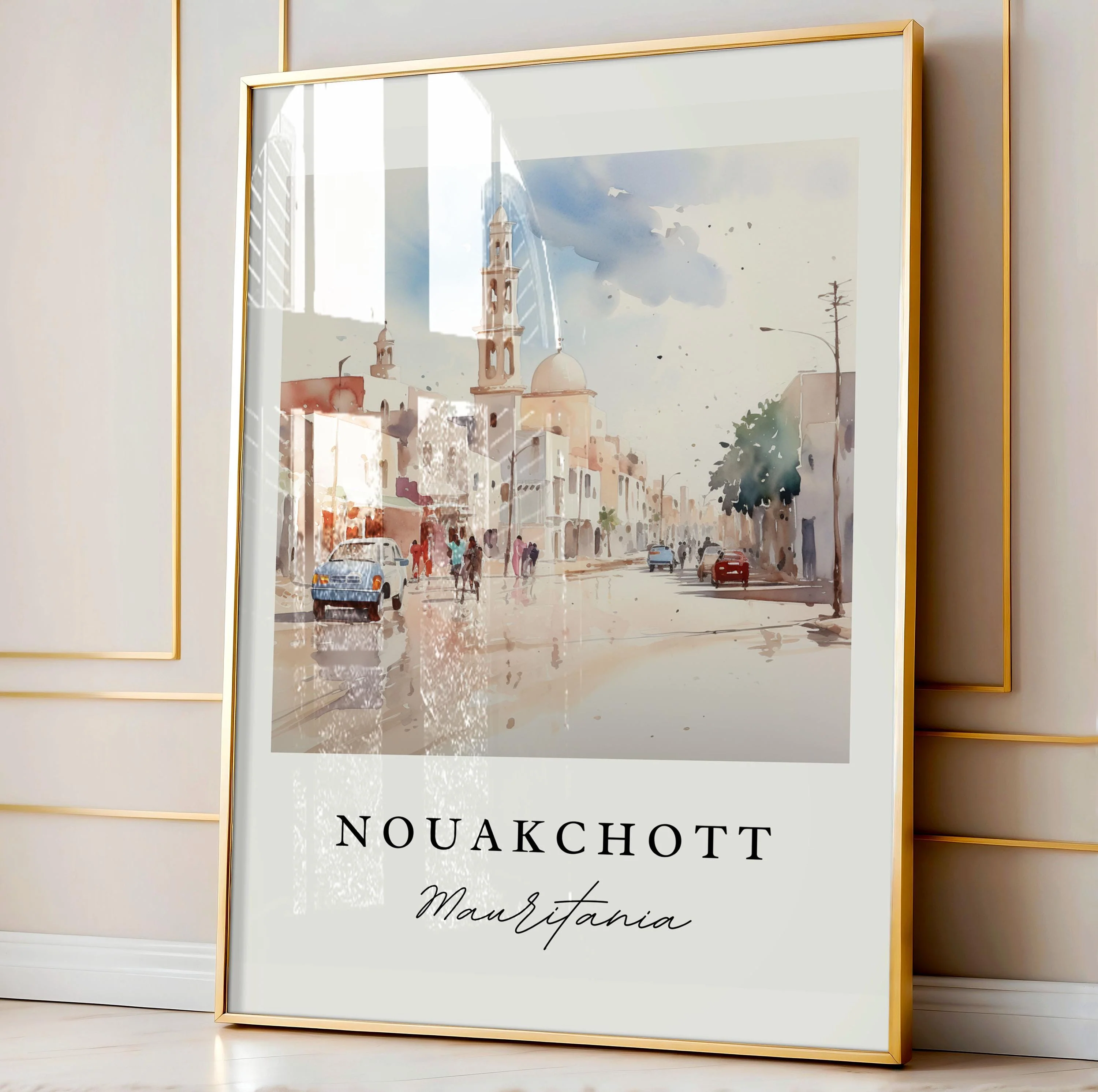 Nouakchott, Mauritania – Watercolor Art Print - Image 5