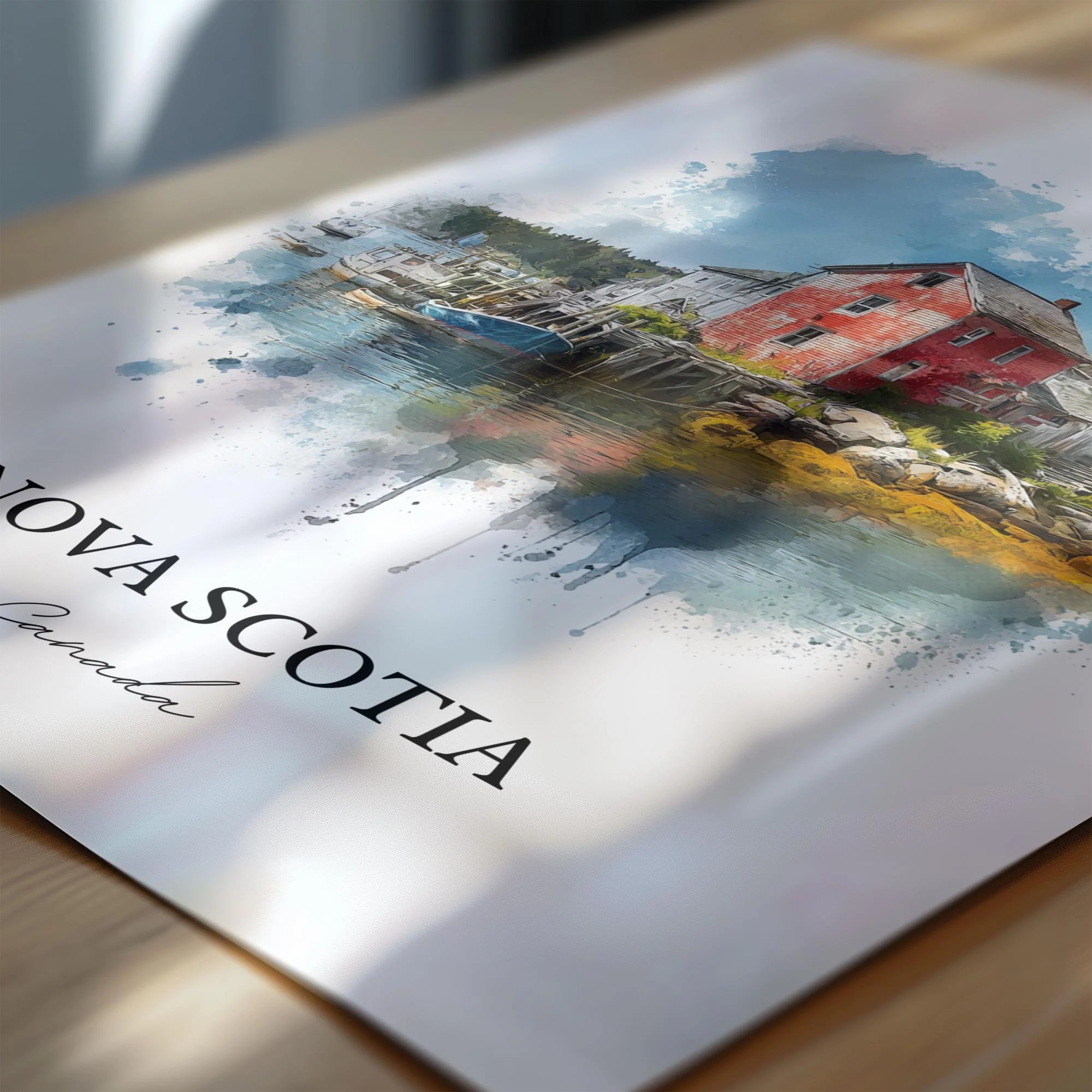 Nova Scotia, Canada – Watercolor Art Print - Image 2