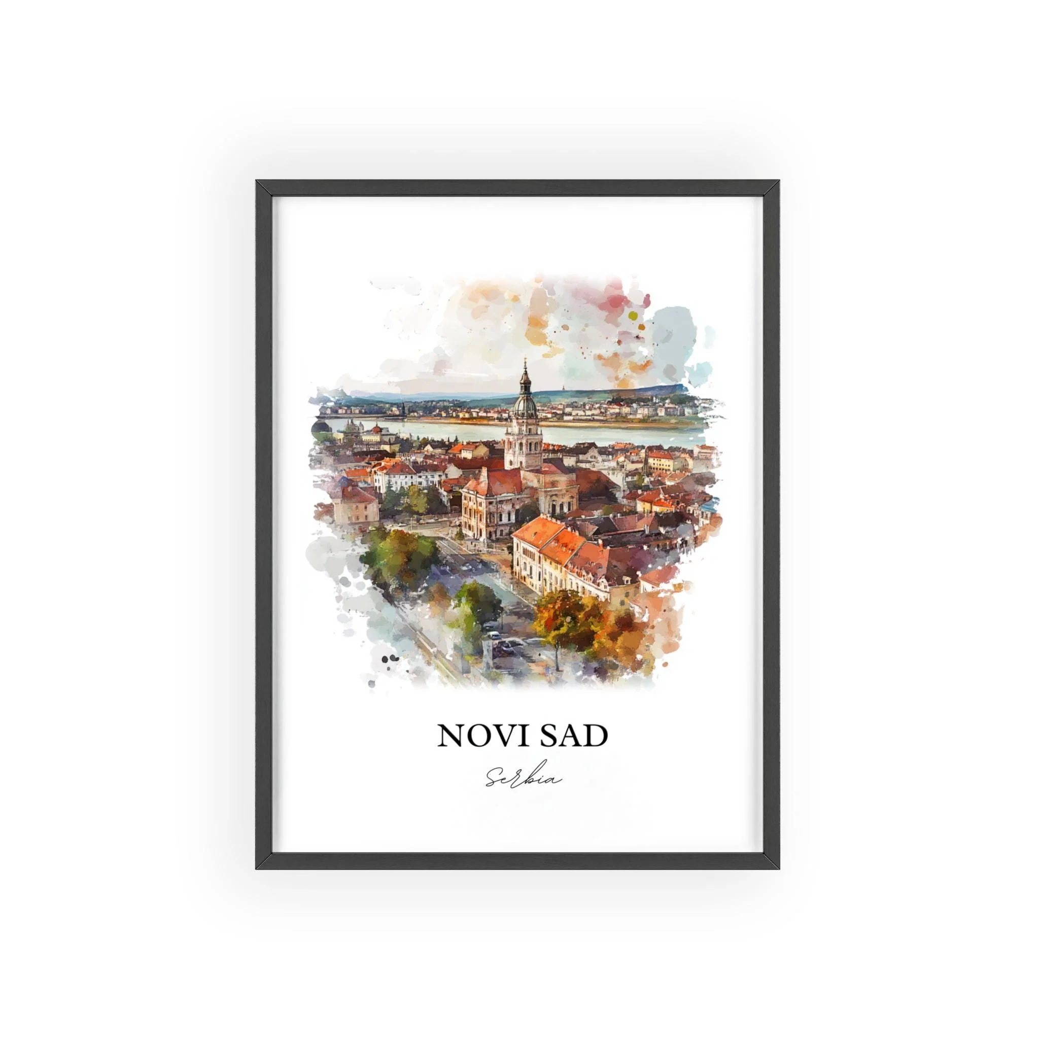 Novi Sad, Serbia – Watercolor Art Print - Image 7