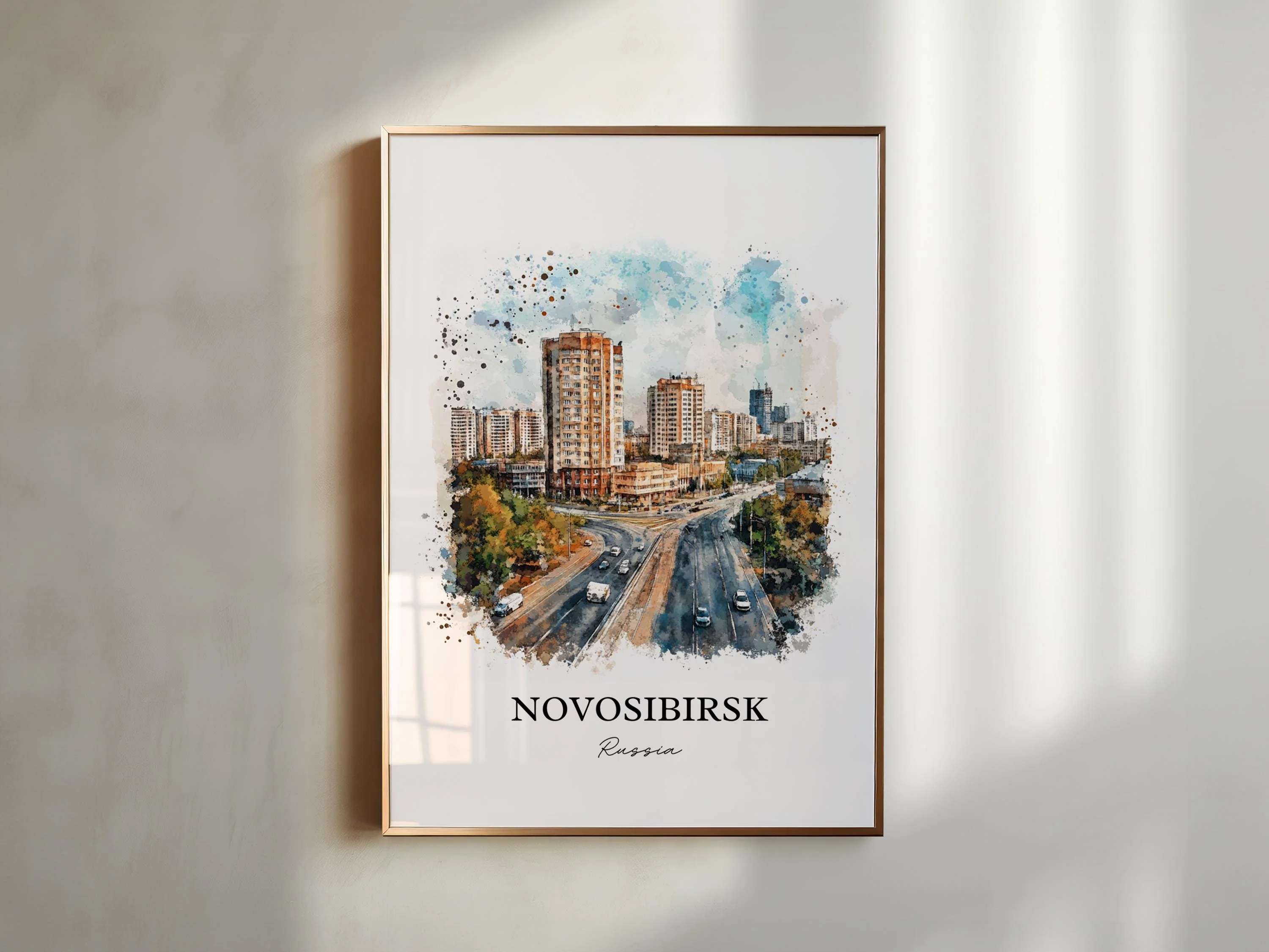 Novosibirsk, Russia – Watercolor Art Print - Image 5