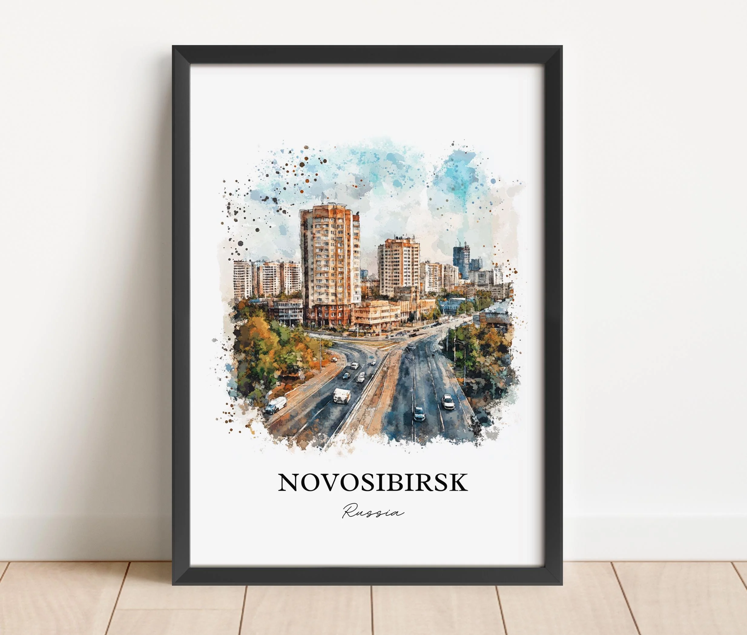 Novosibirsk, Russia – Watercolor Art Print - Image 6