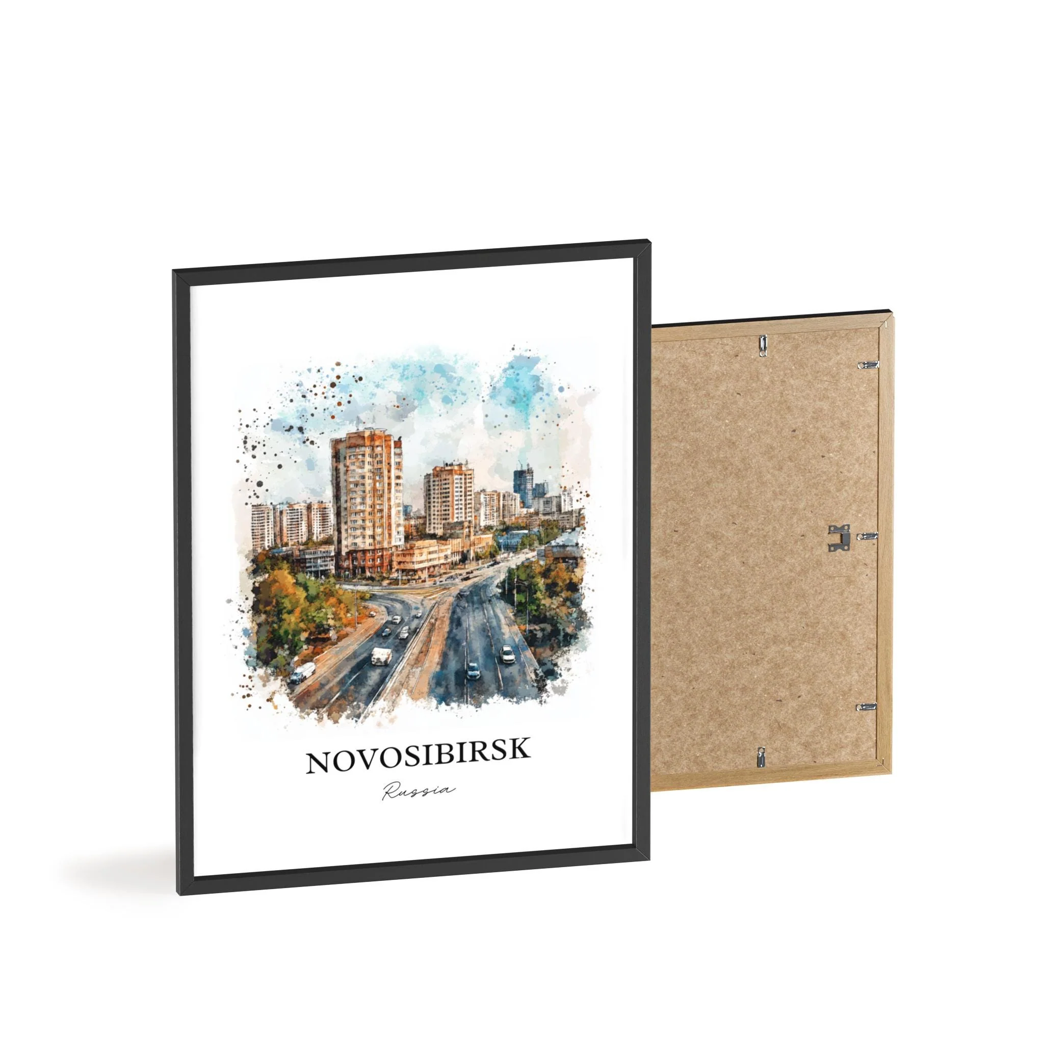 Novosibirsk, Russia – Watercolor Art Print - Image 8