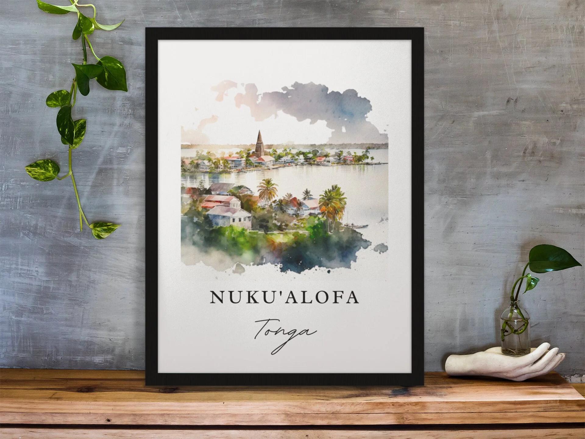 NukuʻAlofa, Tonga – Watercolor Art Print