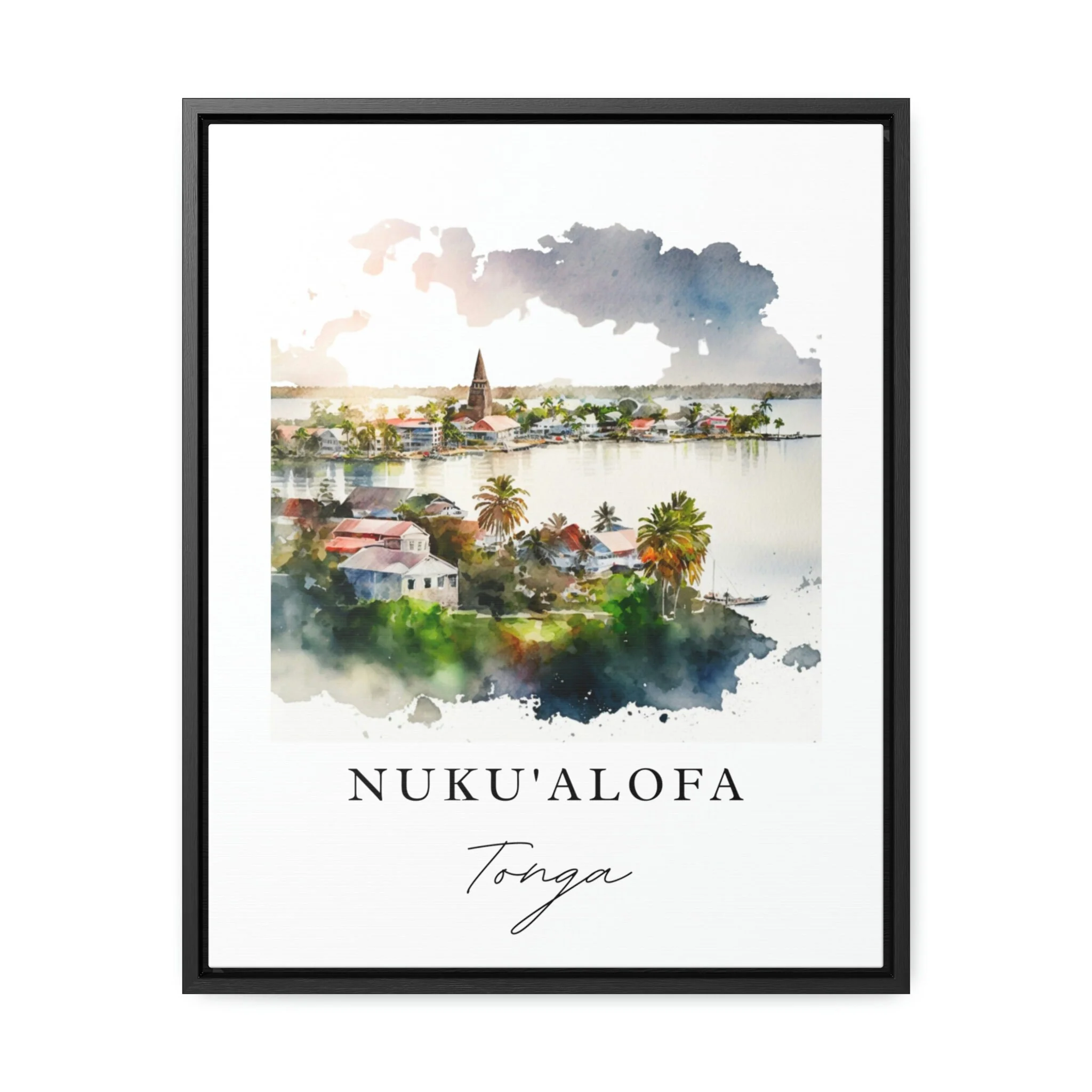 NukuʻAlofa, Tonga – Watercolor Art Print - Image 2