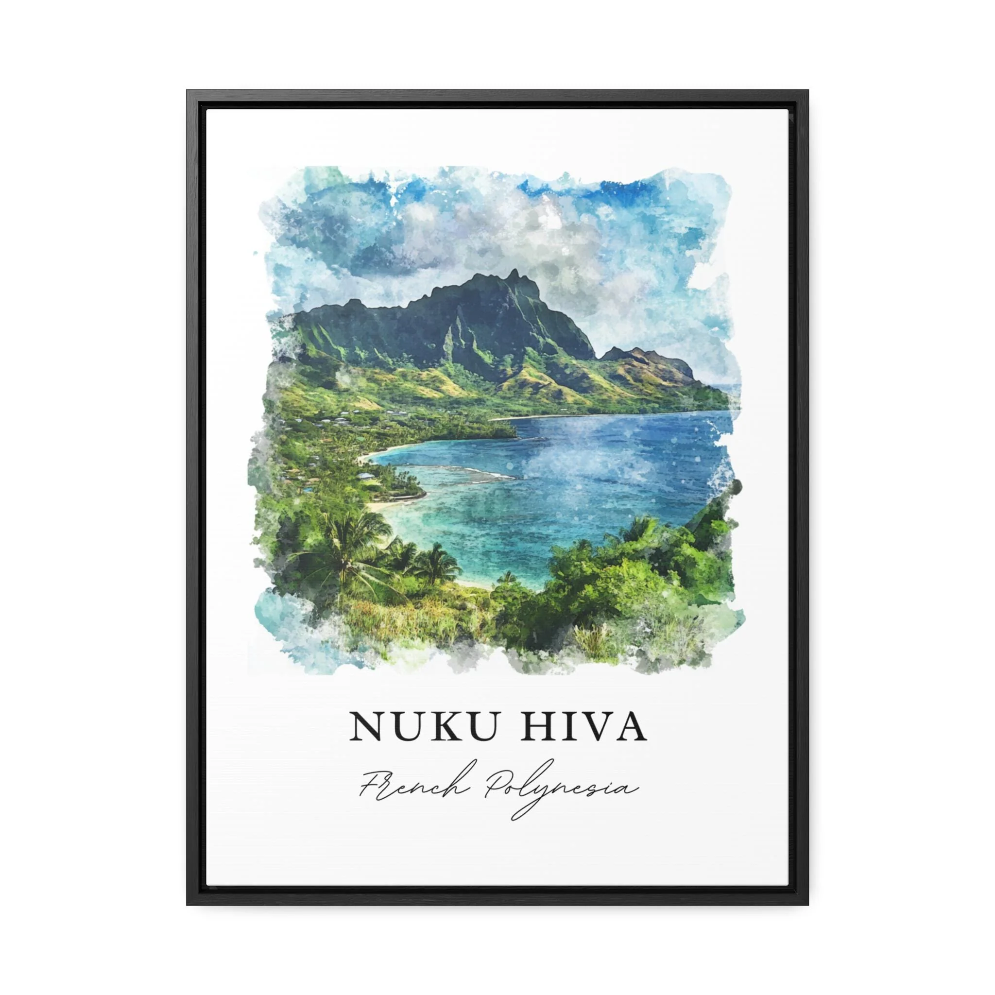 Nuku Hiva, French Polynesia – Watercolor Art Print - Image 7