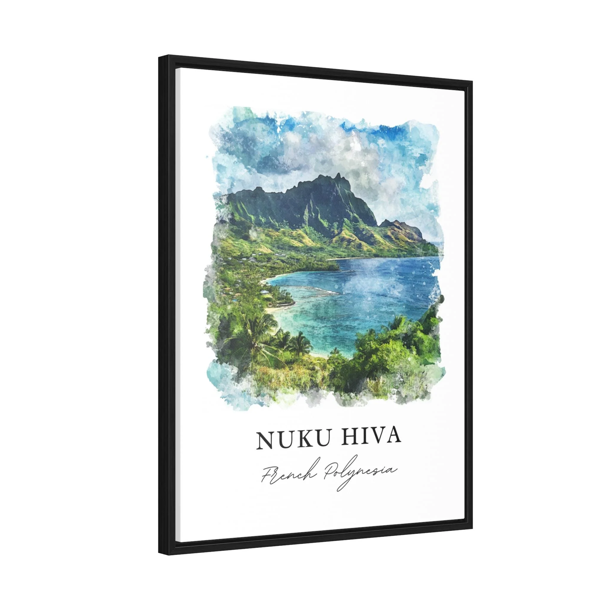 Nuku Hiva, French Polynesia – Watercolor Art Print - Image 8