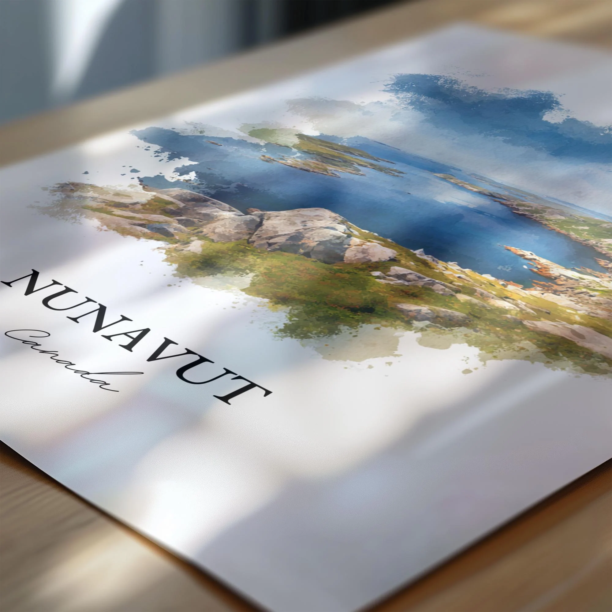 Nunavut, Canada – Watercolor Art Print - Image 2