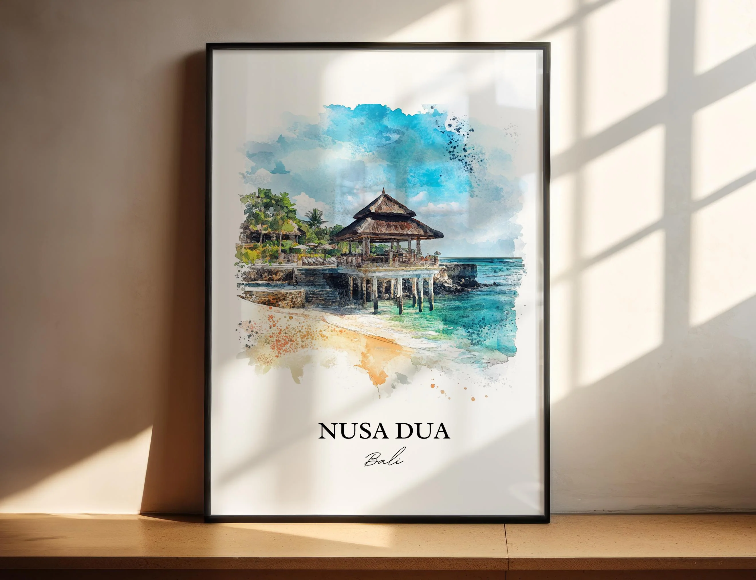 Nusa Dua, Bali – Watercolor Art Print