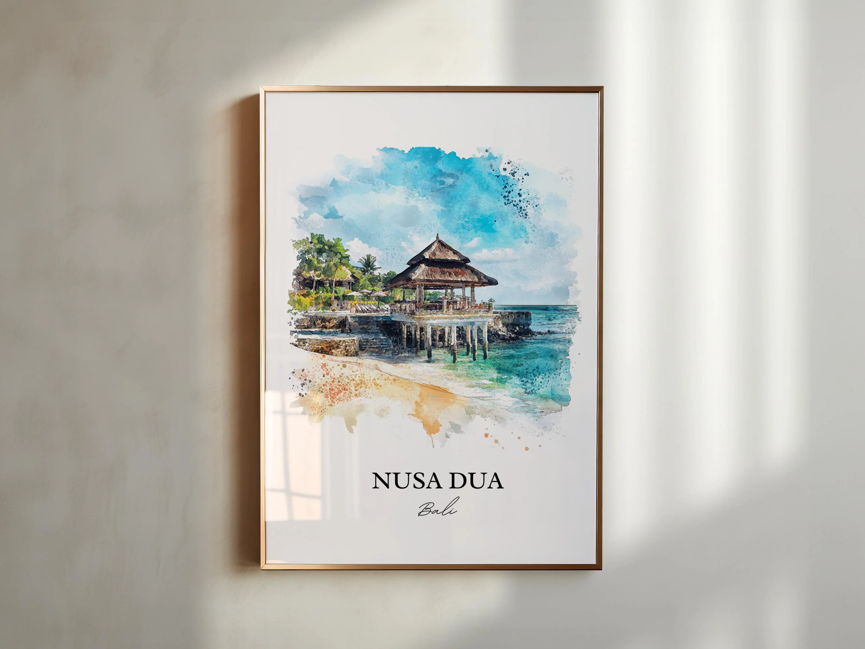 Nusa Dua, Bali – Watercolor Art Print - Image 3