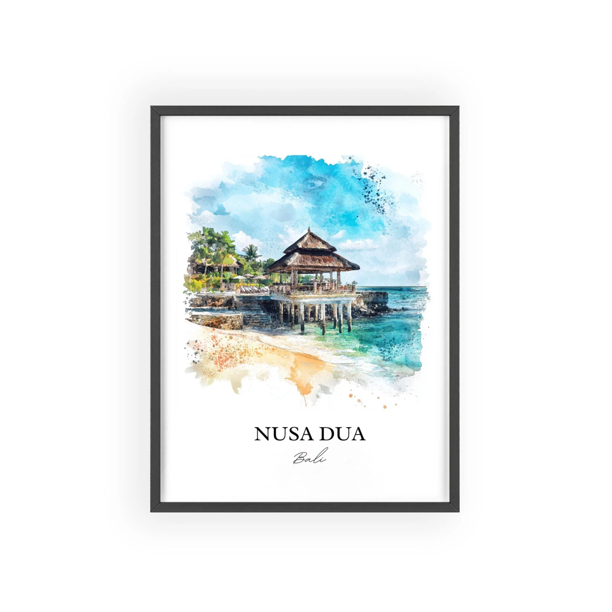 Nusa Dua, Bali – Watercolor Art Print - Image 7