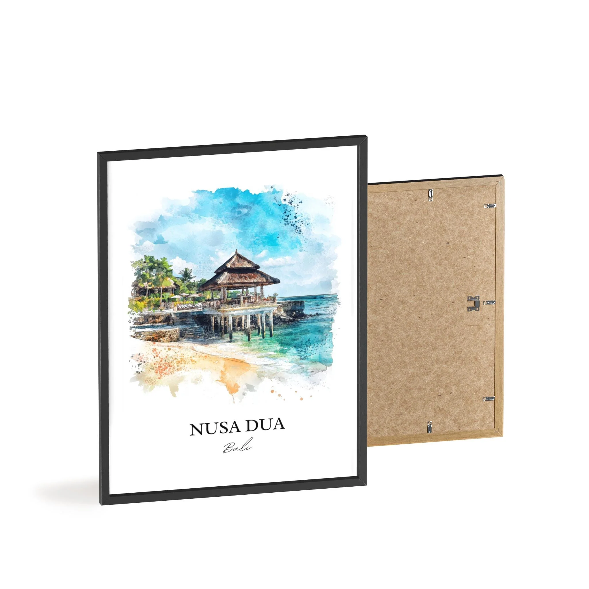 Nusa Dua, Bali – Watercolor Art Print - Image 8