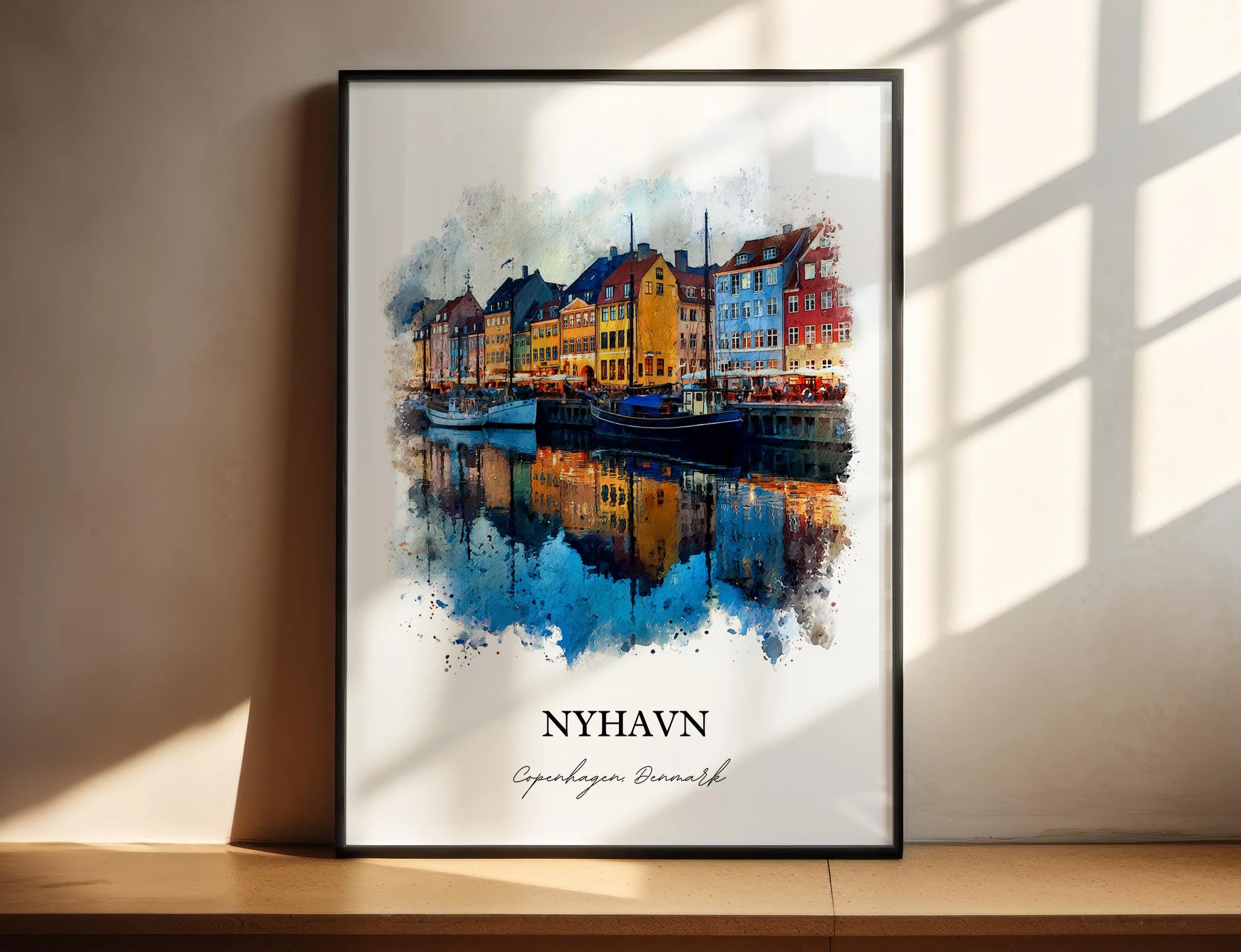 Nyhavn, Denmark – Watercolor Art Print