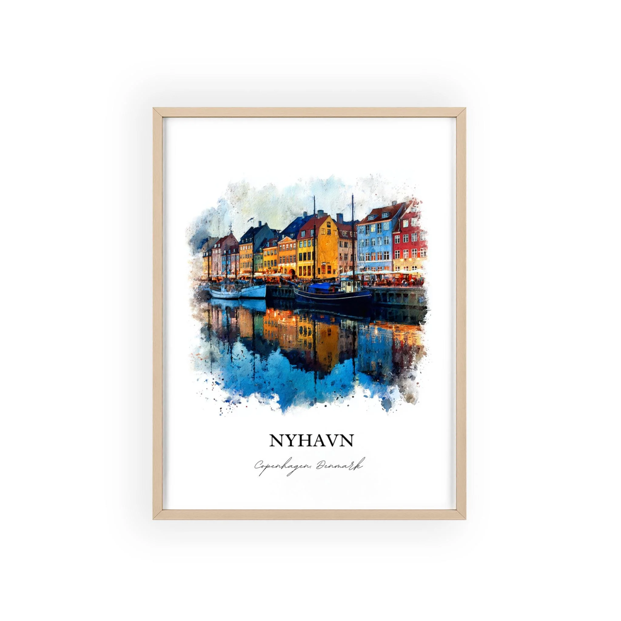 Nyhavn, Denmark – Watercolor Art Print - Image 11