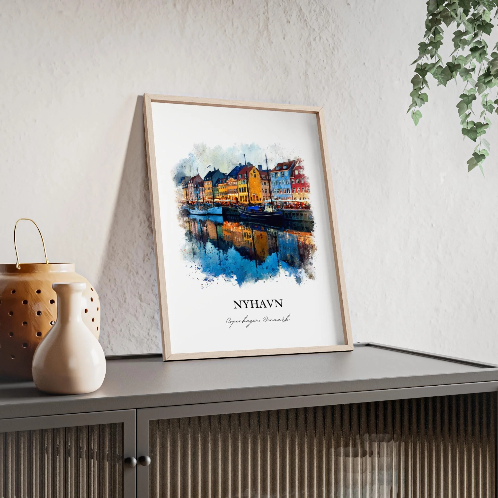 Nyhavn, Denmark – Watercolor Art Print - Image 4
