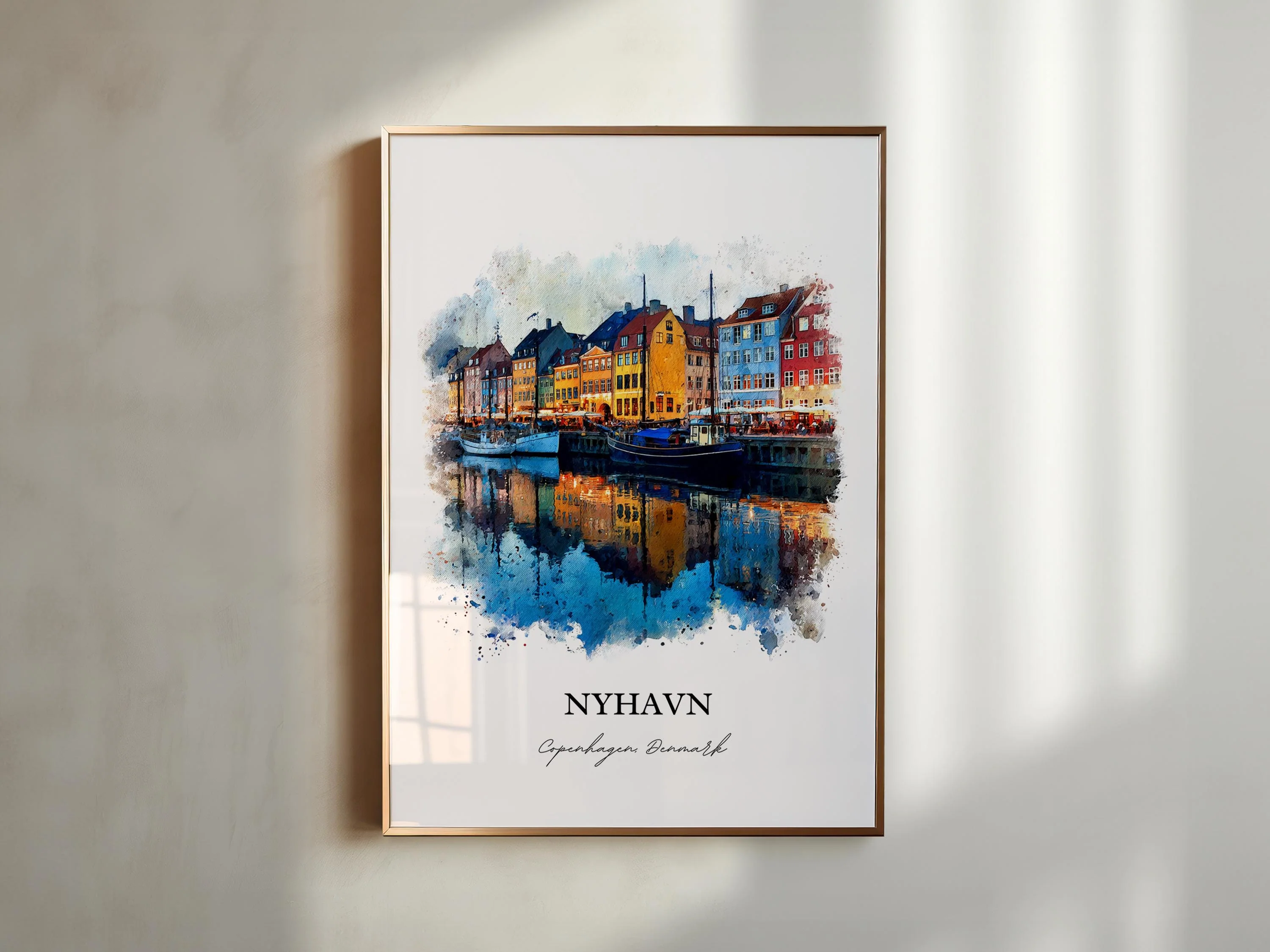 Nyhavn, Denmark – Watercolor Art Print - Image 5