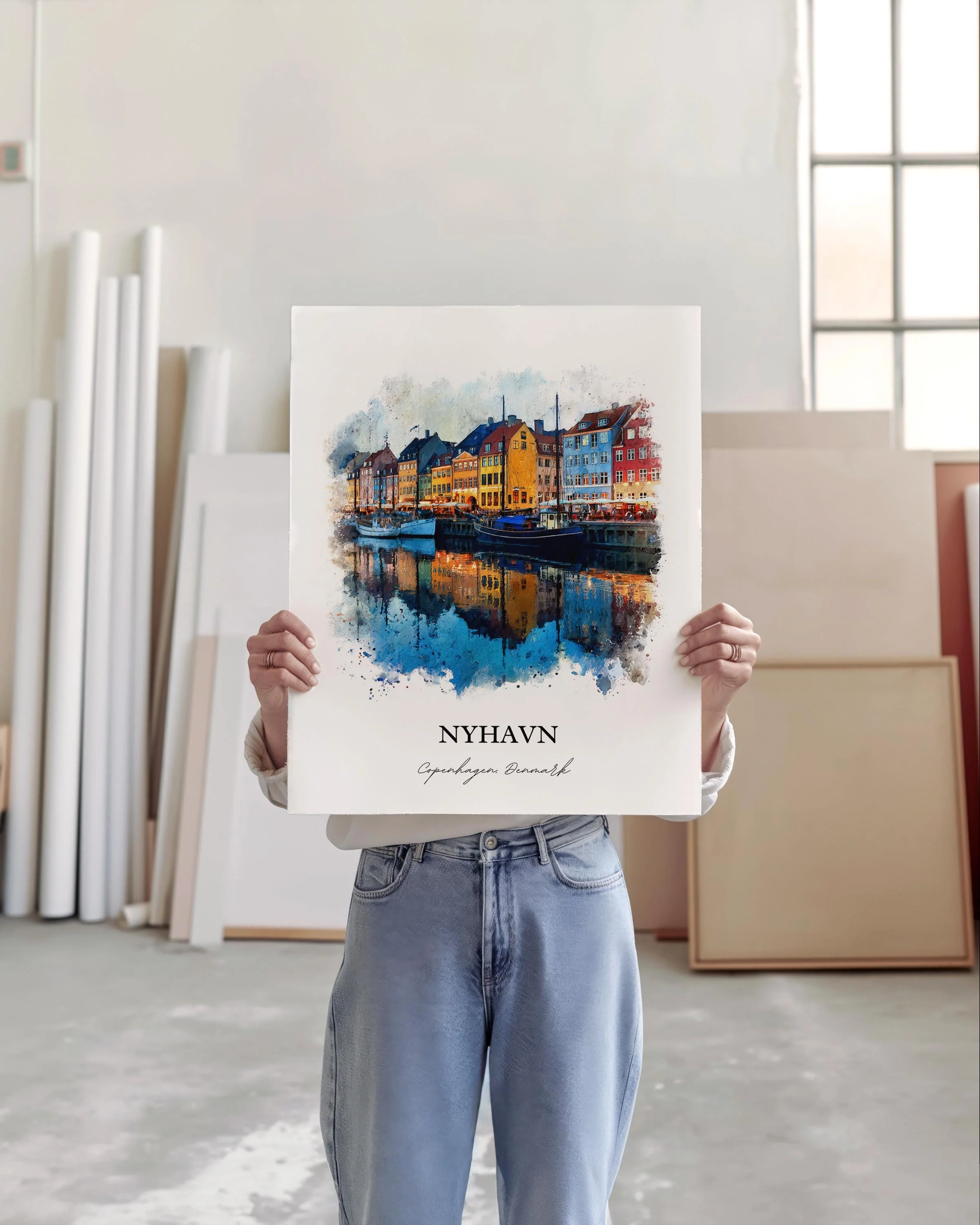 Nyhavn, Denmark – Watercolor Art Print - Image 6