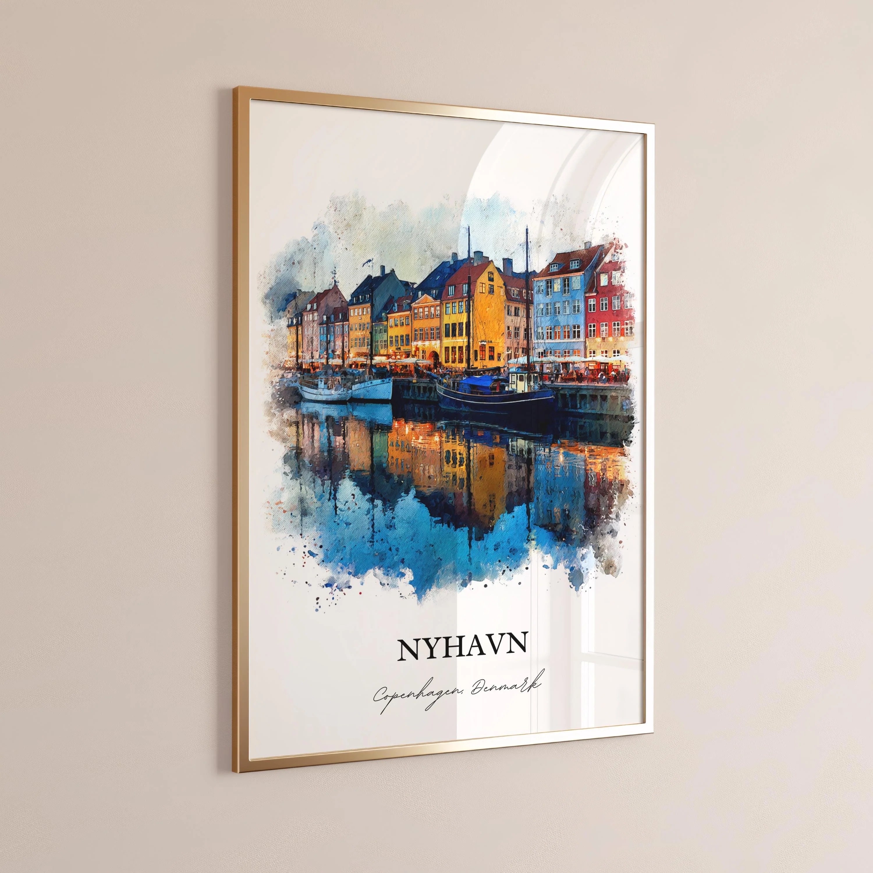 Nyhavn, Denmark – Watercolor Art Print - Image 8
