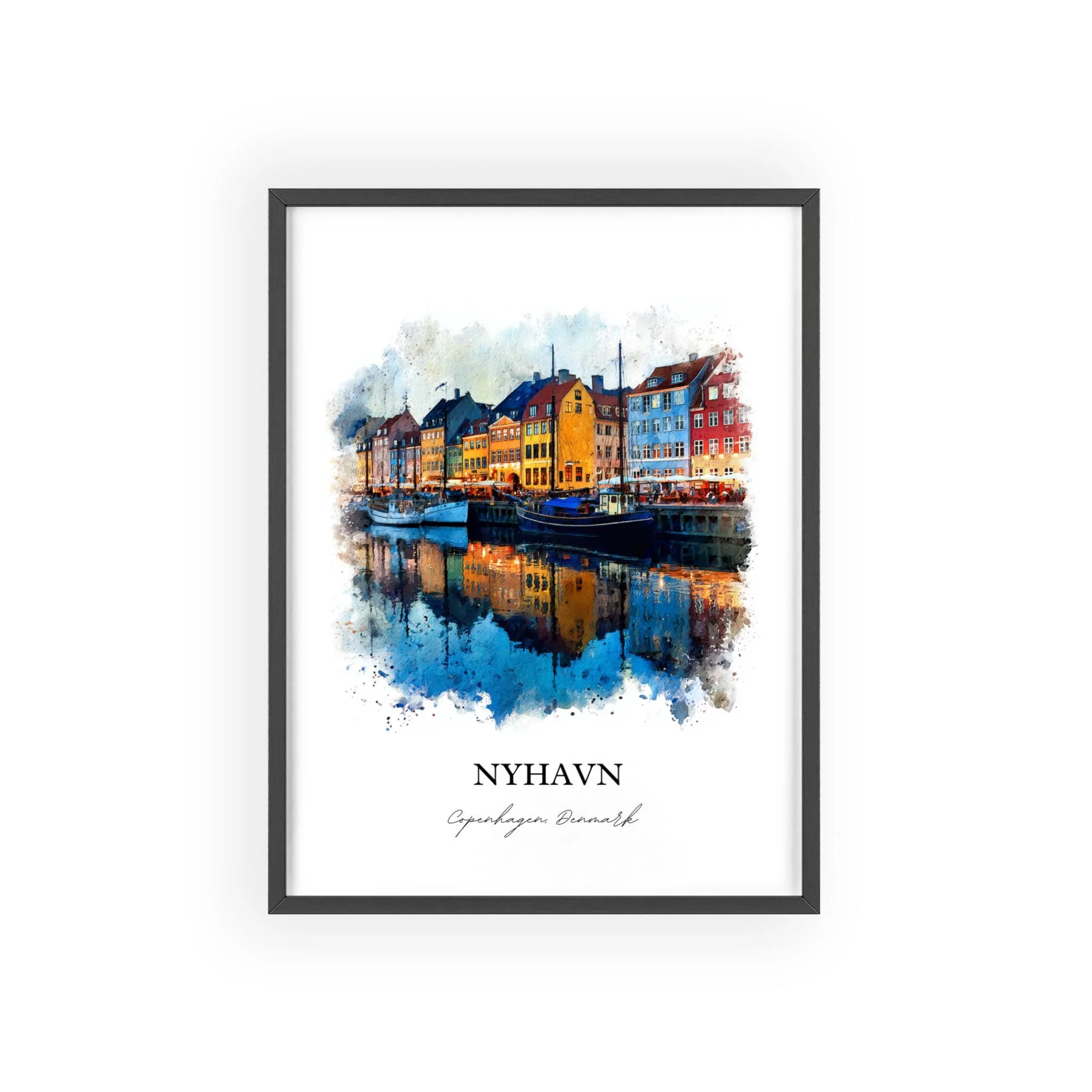 Nyhavn, Denmark – Watercolor Art Print - Image 9