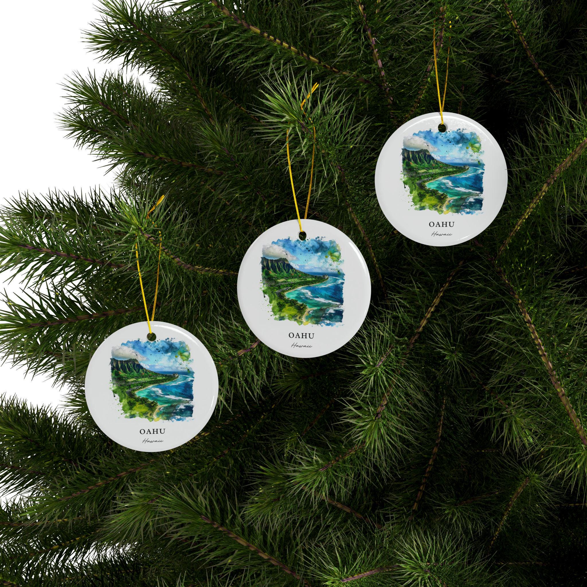Oahu Hawaii Ornament: Unique Oahu Souvenir, Oahu HI Decor, and Authentic Oahu Hawaii Christmas Gift - Image 4
